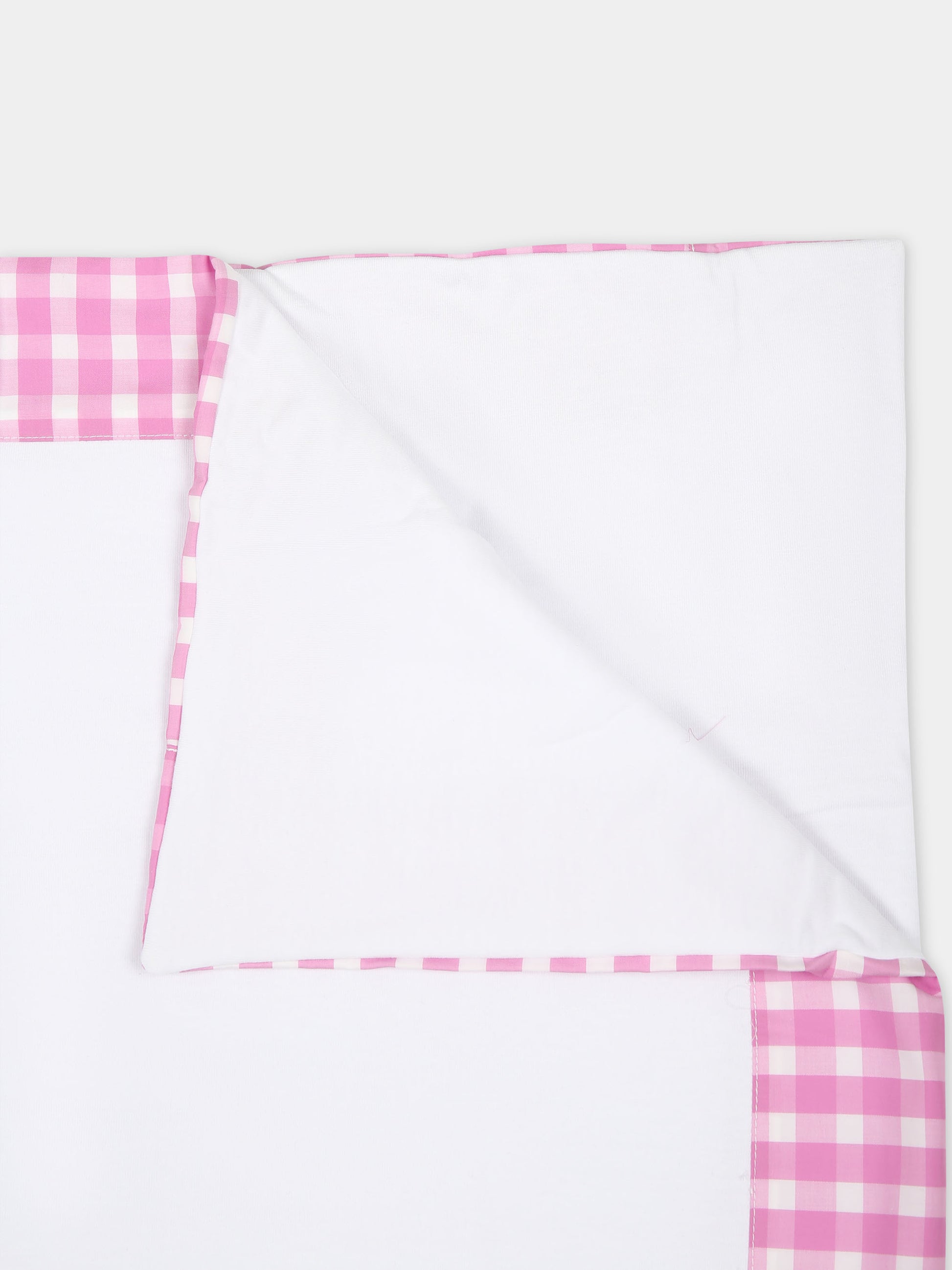 Coperta bianca per neonata con logo,Falcotto,001 6002225 01 1N04