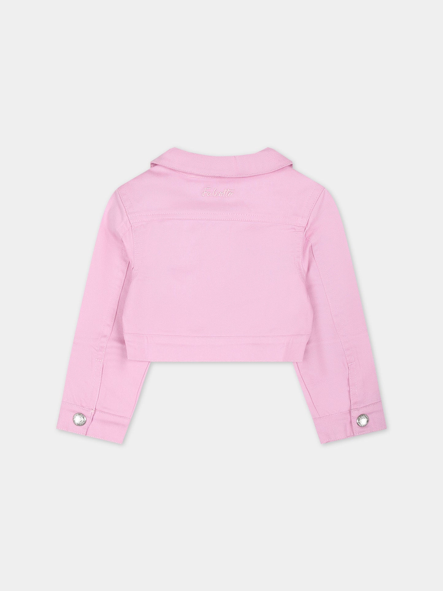 Giubbotto rosa per neonata con logo,Falcotto,001 6002181 01 0M02