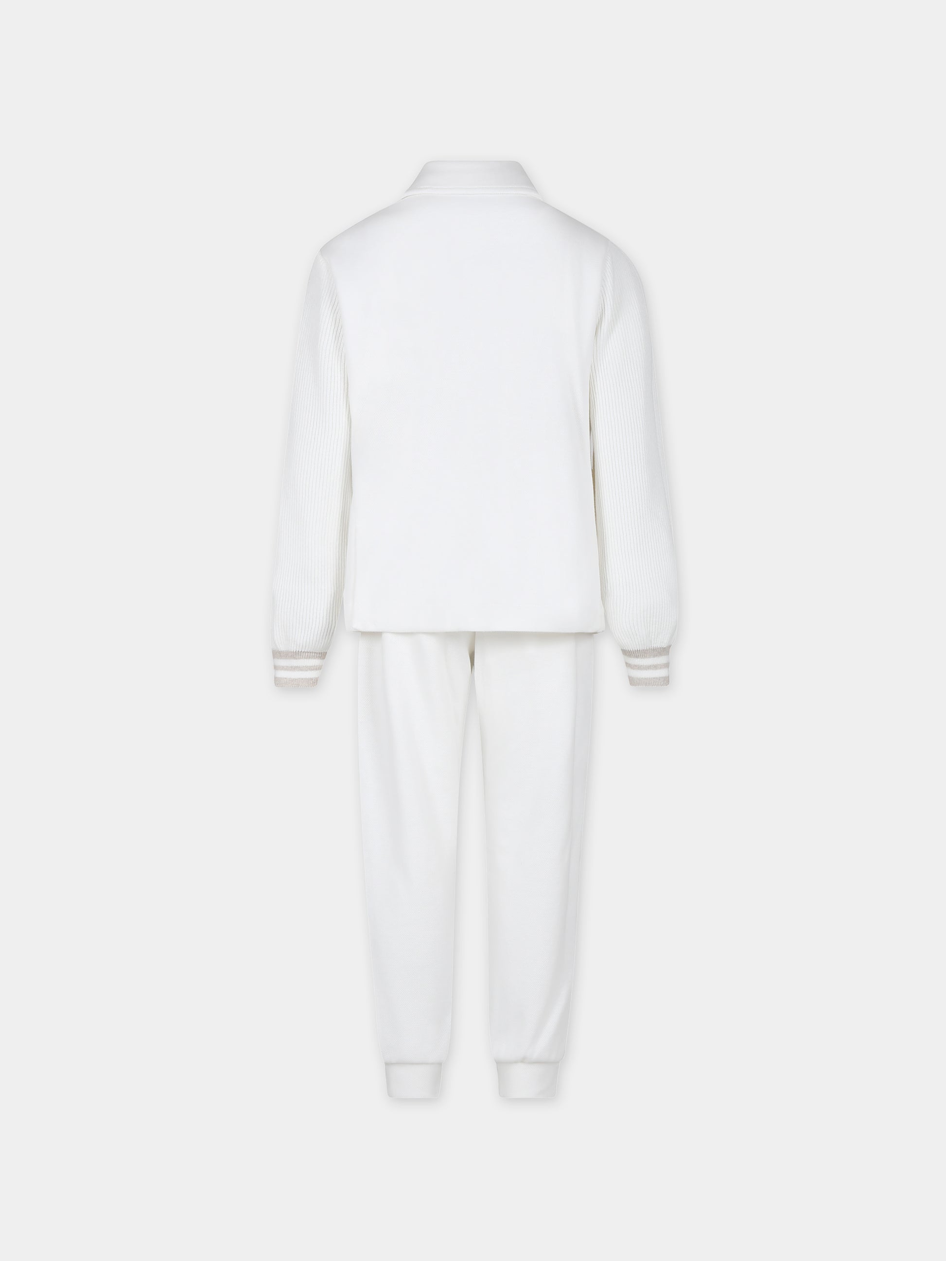 Completo avorio per bambino con logo,Eleventy,EU3P30 J0372 102BG