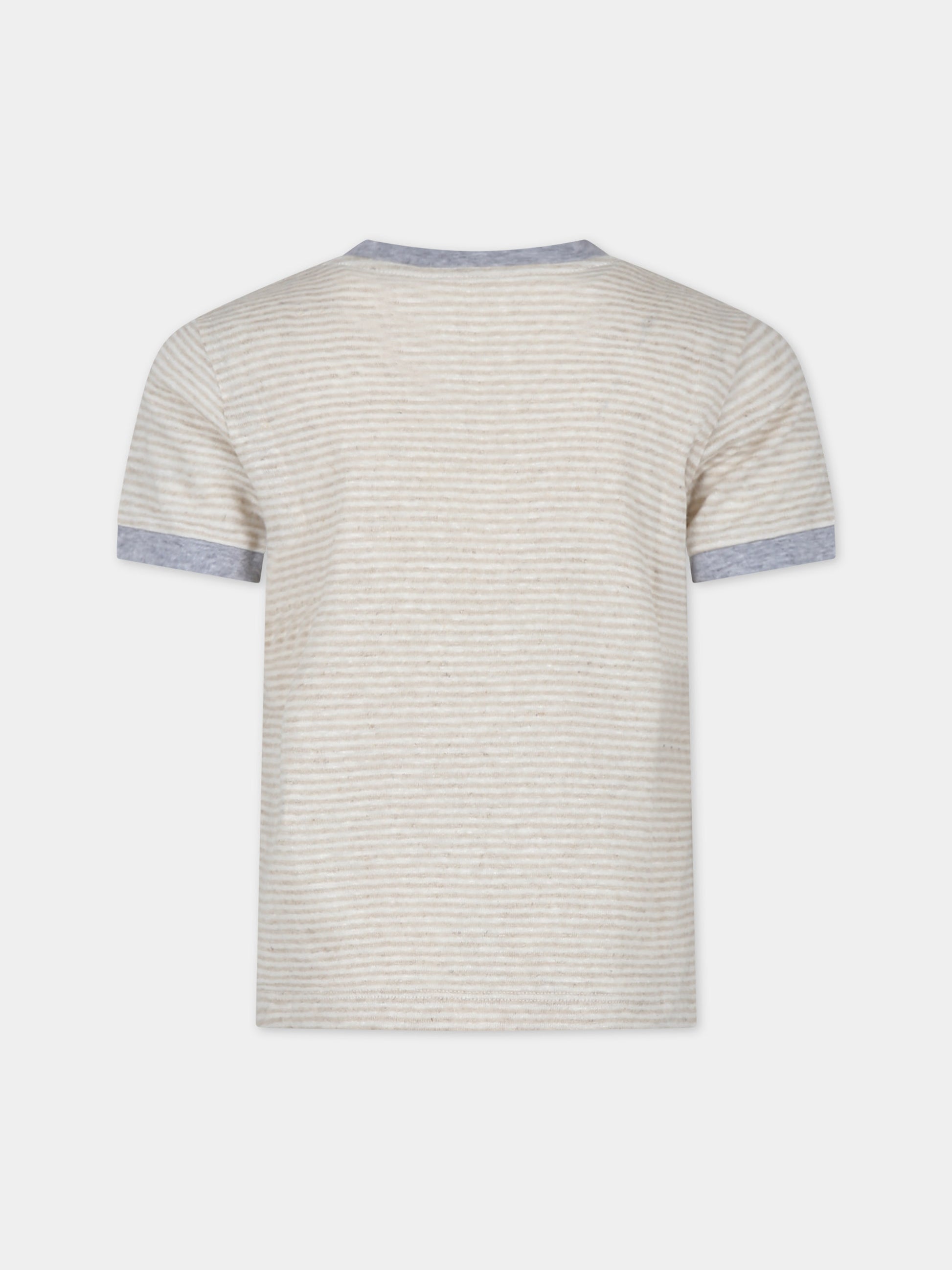 T-shirt grigia per bambino,Eleventy,EU8P51 J0404 167AV