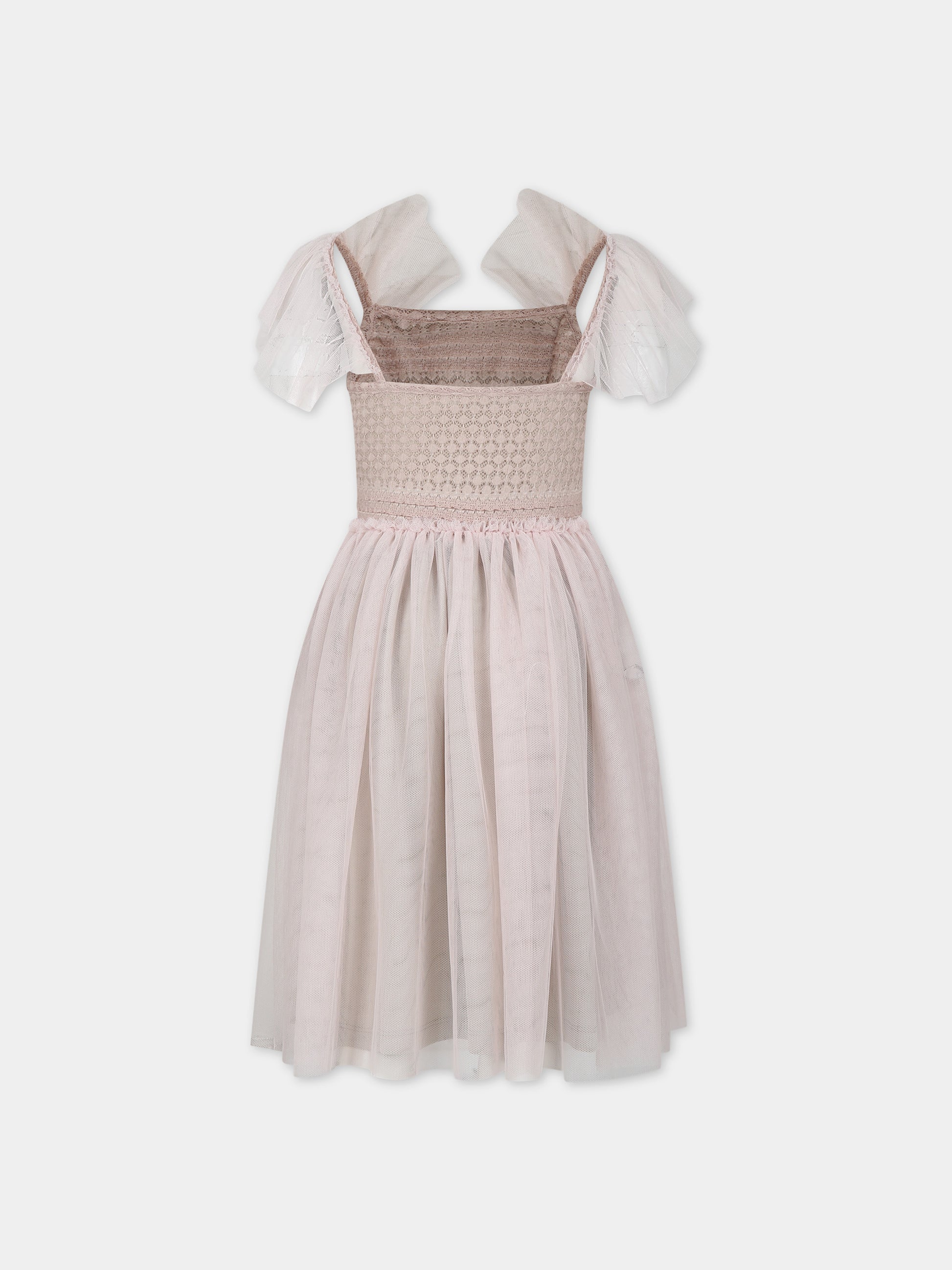 Vestito elegante rosa in tulle,Caffe' D'orzo,ZU1A51 T0073 114