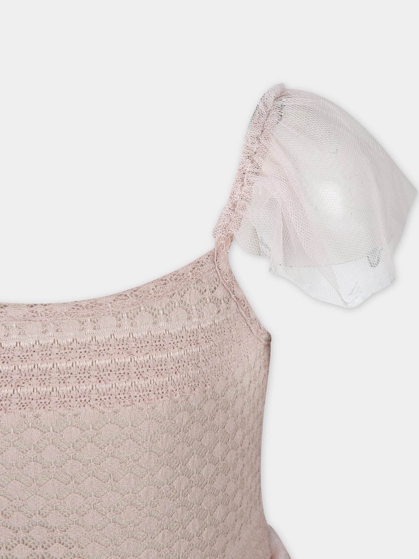 Vestito elegante rosa in tulle,Caffe' D'orzo,ZU1A51 T0073 114