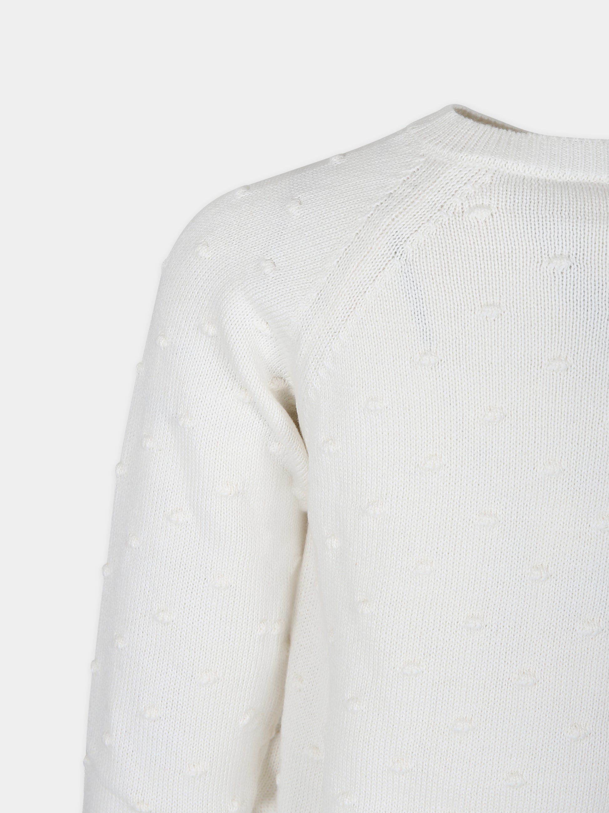 Cardigan bianco per bambina,Caffe' D'orzo,ZU9A90 Z2164 102