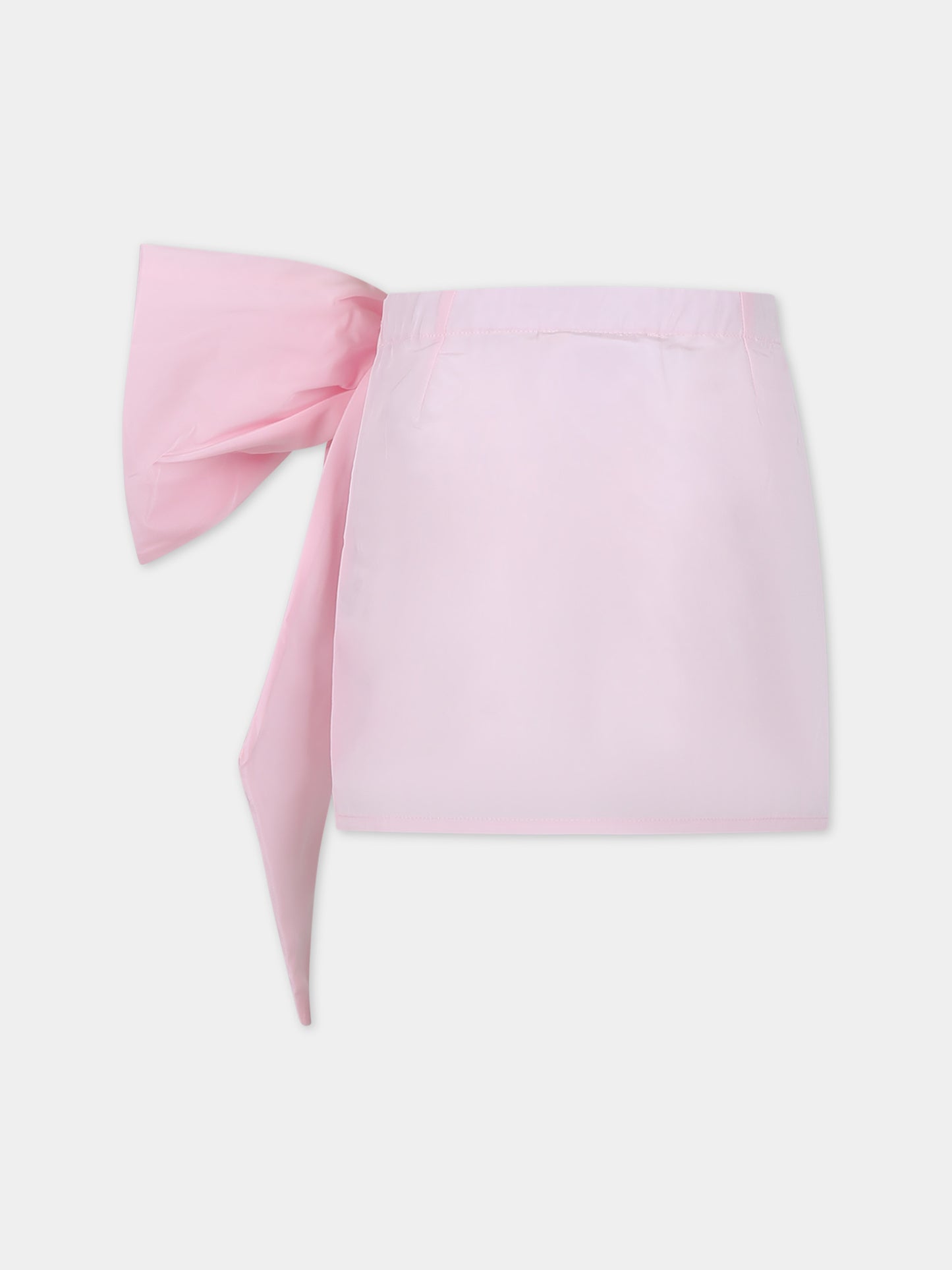 Gonna elegante rosa per bambina con fiocco,Douuod Kids,DU7A31 S0163 511