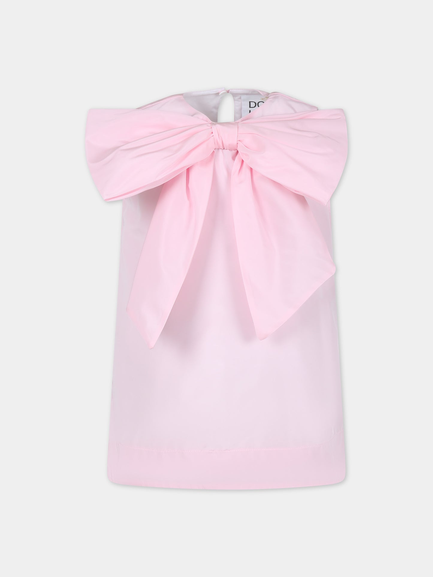 Vestito elegante rosa per bambina con fiocco,Douuod Kids,DU1B02 S0163 511