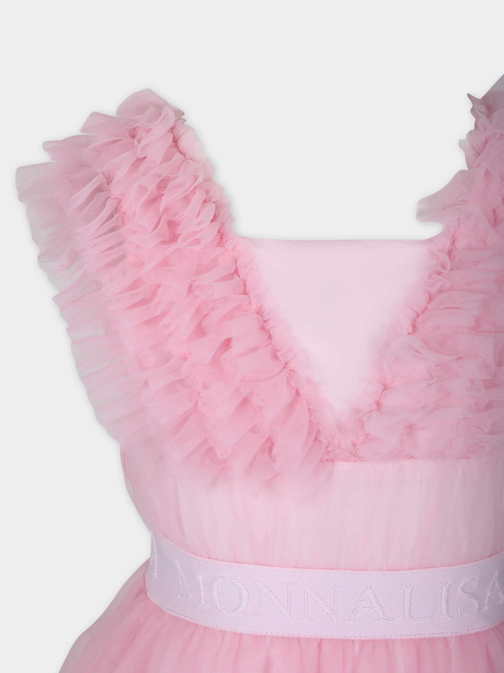 Vestito elegante rosa per bambina,Monnalisa,17C906 T9945 0090