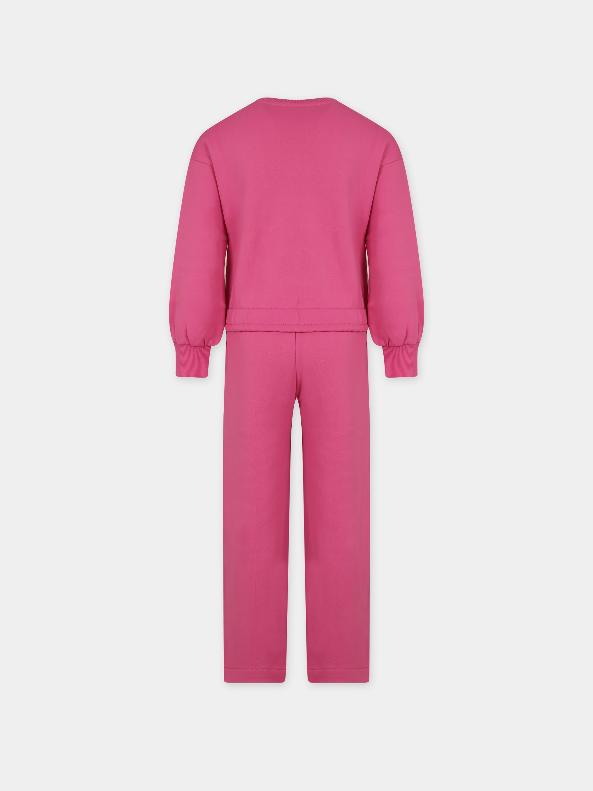Completo fucsia per bambina con Teddy Bear,Moschino Kids,HDK02I LCA55 50879