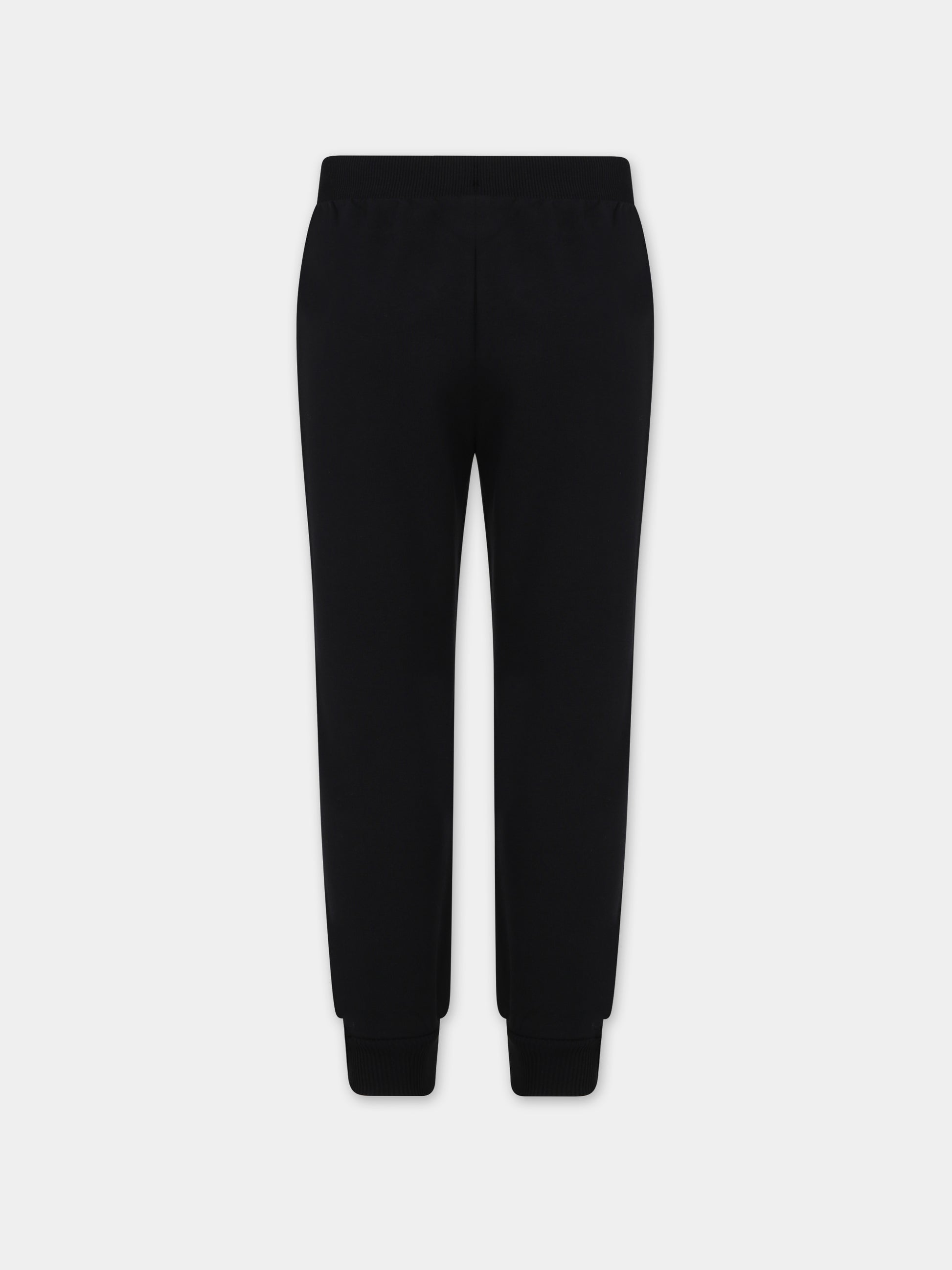 Pantaloni neri per bambini con logo,Moschino Kids,HNP057 LDA27 60100