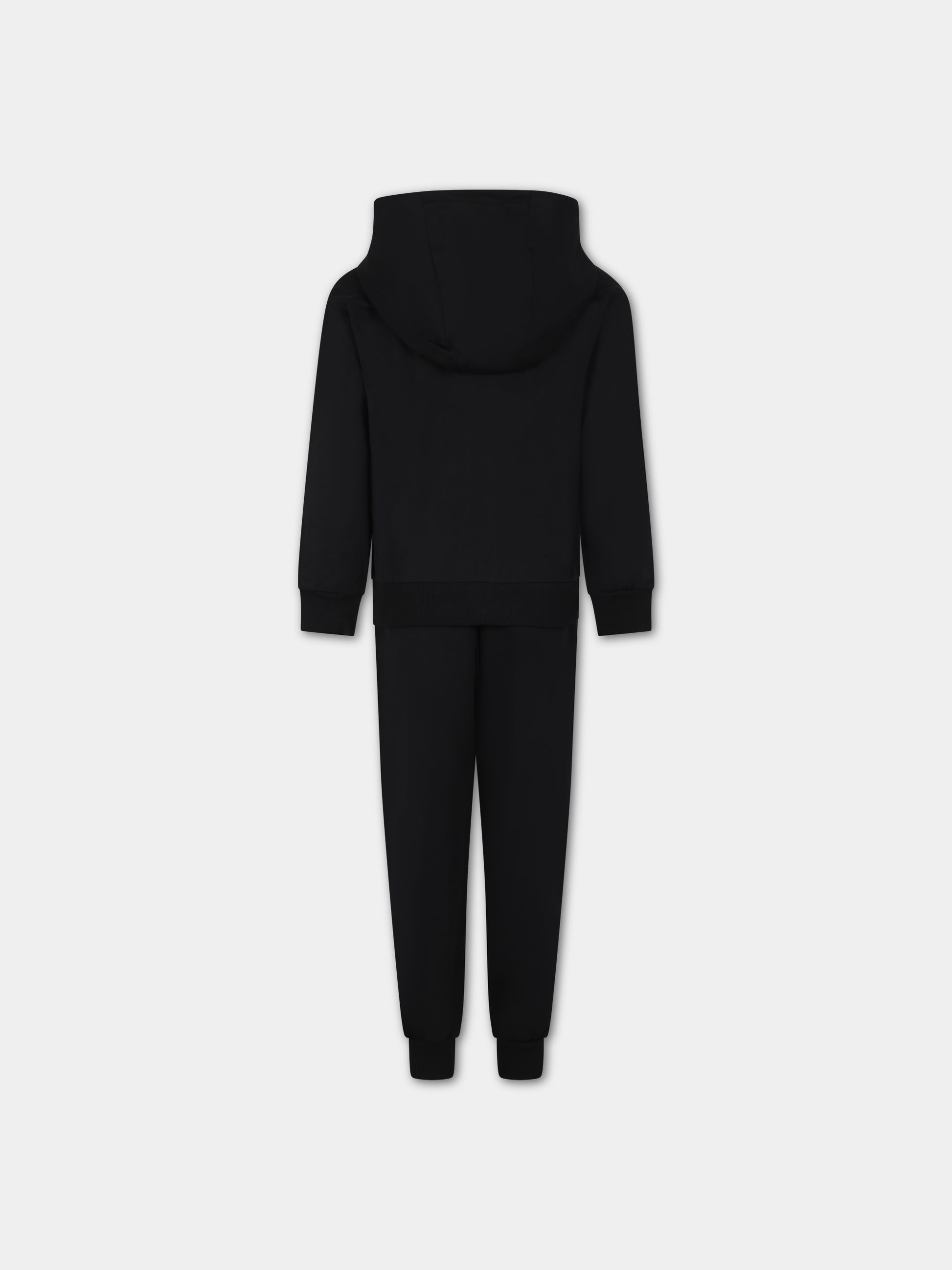 Completo nero per bambini con Teddy Bear e logo,Moschino Kids,HUK03A LCA19 60100