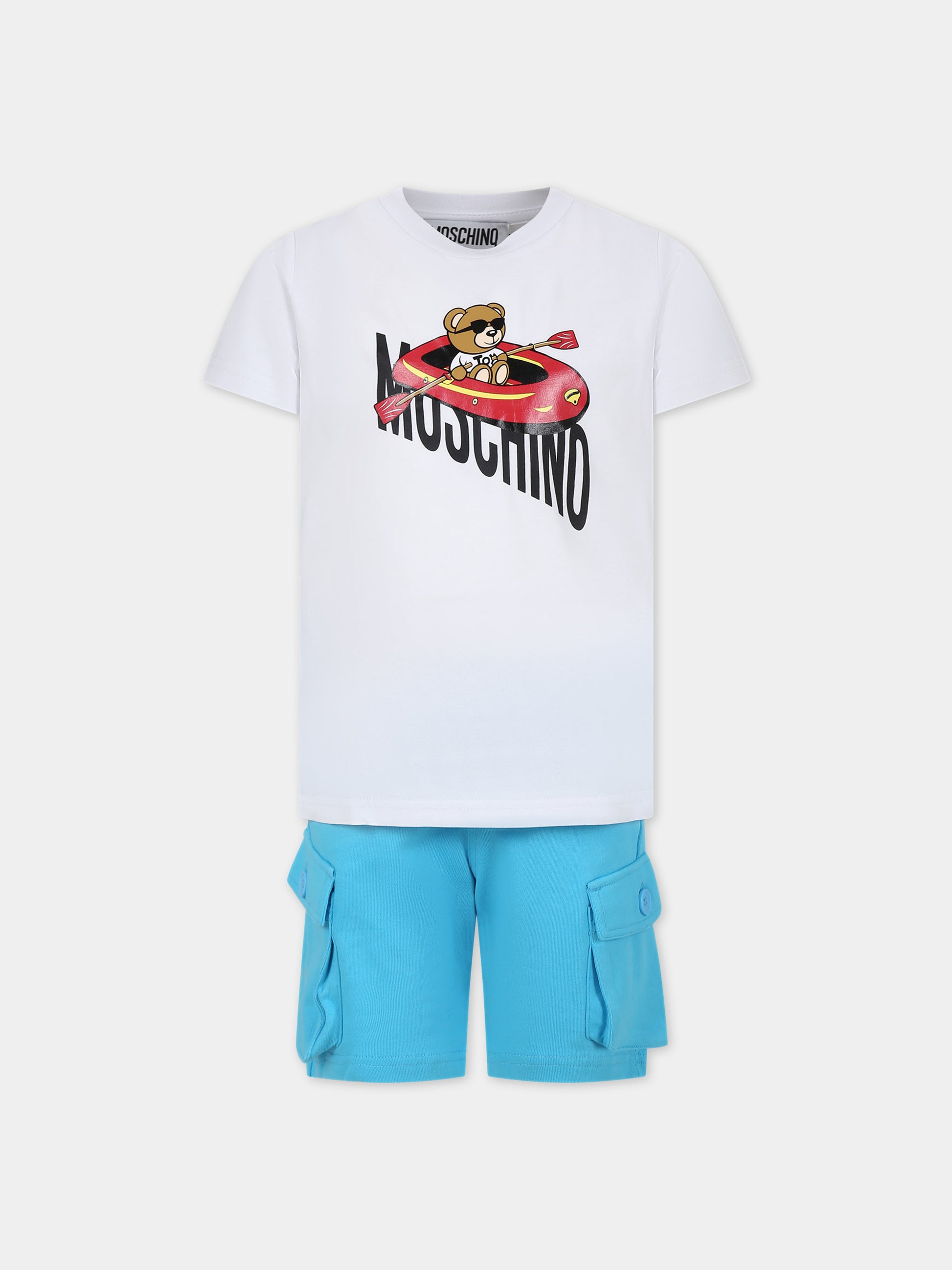 Completo multicolor per bambino con Teddy Bear,Moschino Kids,HUG00O LAA23 83625