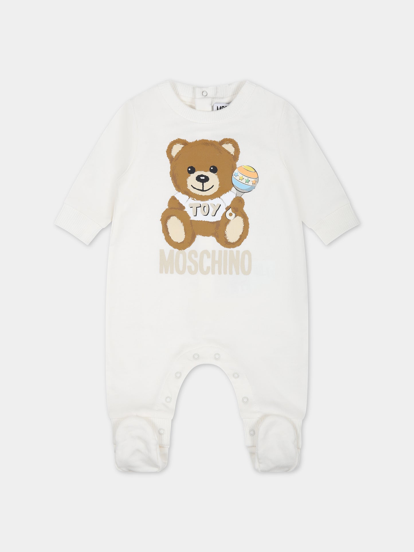 Tutina avorio per neonati con Teddy Bear,Moschino Kids,MNY03X LCA19 10063