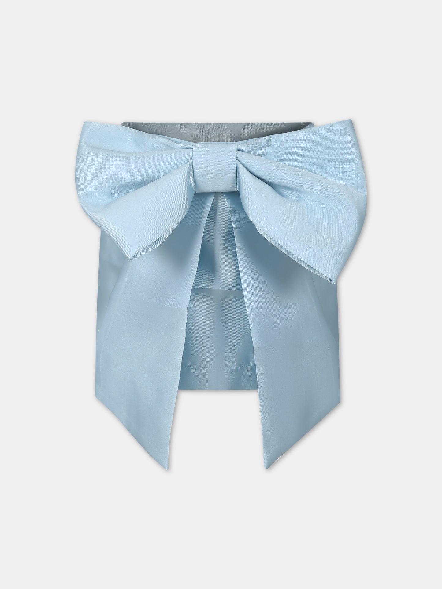 Gonna celeste per bambina con fiocco,Caroline Bosmans,SS24 3012 60 6010