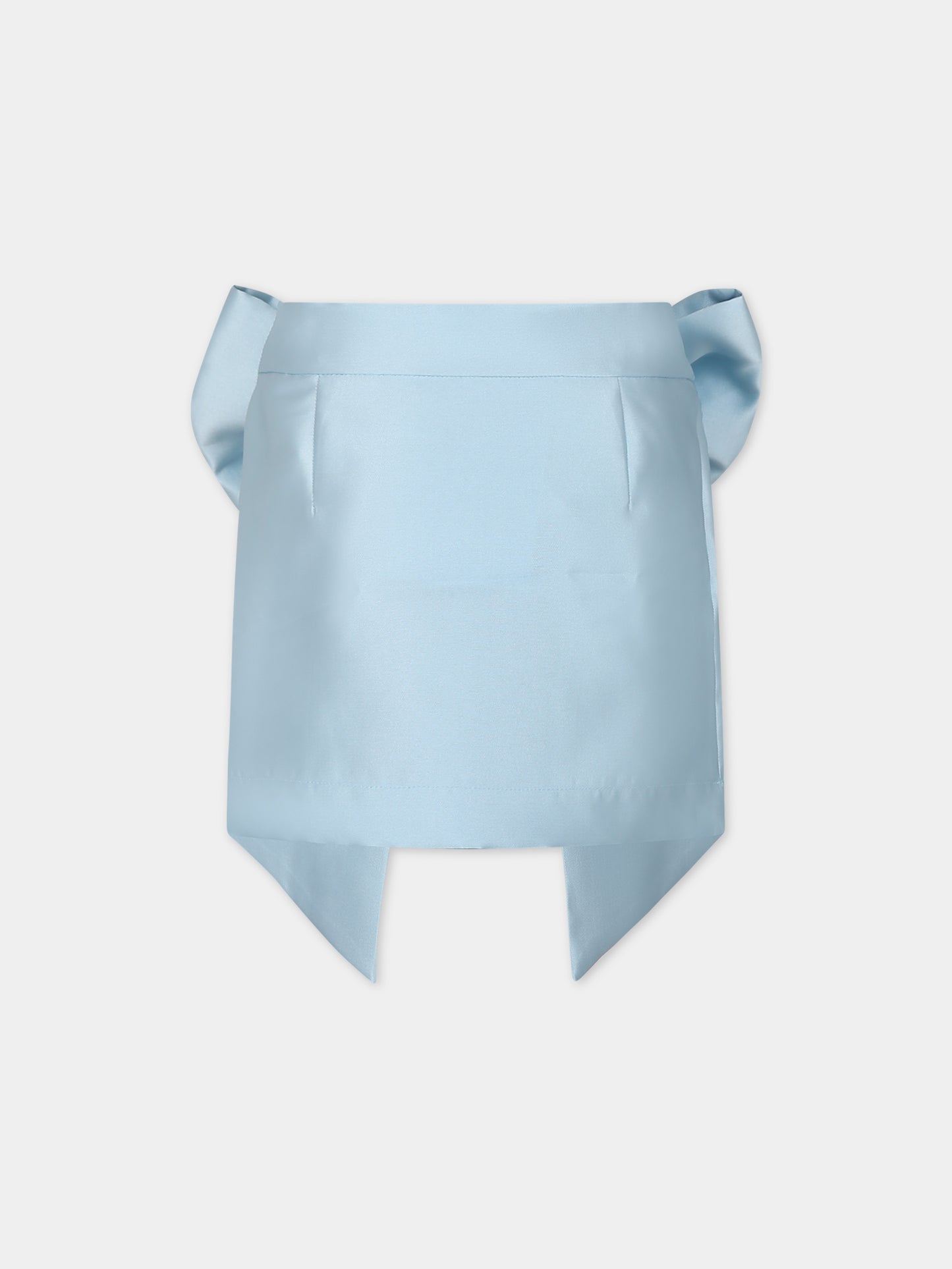 Gonna celeste per bambina con fiocco,Caroline Bosmans,SS24 3012 60 6010