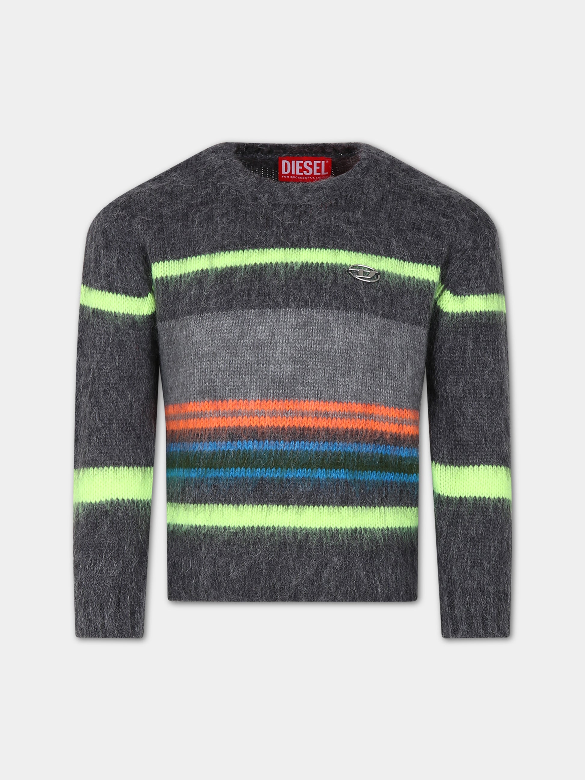 Maglione multicolor per bambino con logo,Diesel,J00954 KYAT5 K964