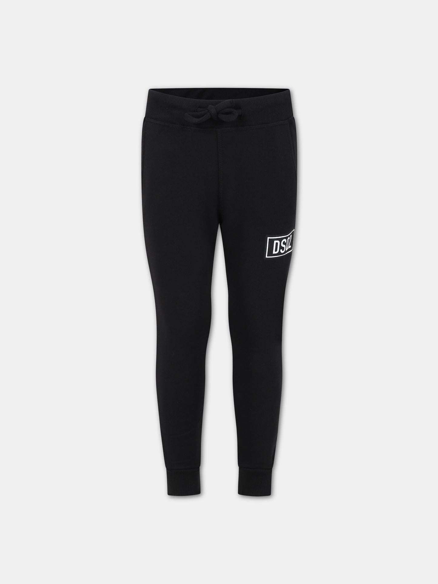 Pantaloni neri per bambino con logo,Dsquared2,DQ0546 D001H DQ900