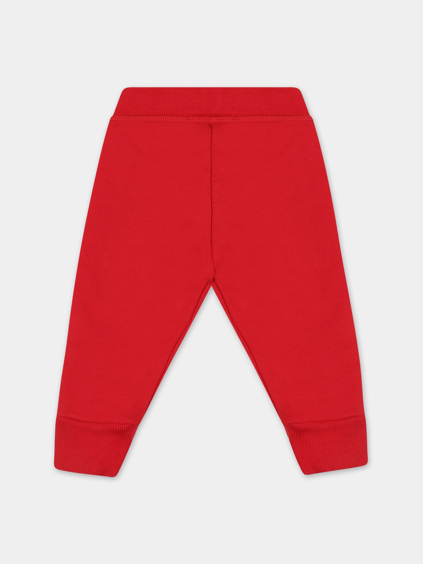 Pantaloni rossi per neonato con logo,Dsquared2,DQ1379 D002Y DQ417
