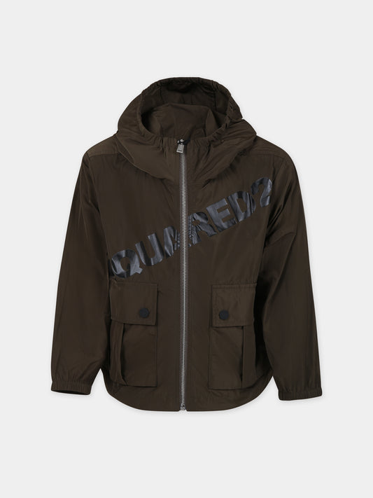 Giubbotto verde per bambino,Dsquared2,DQ1498 D003Q DQ554