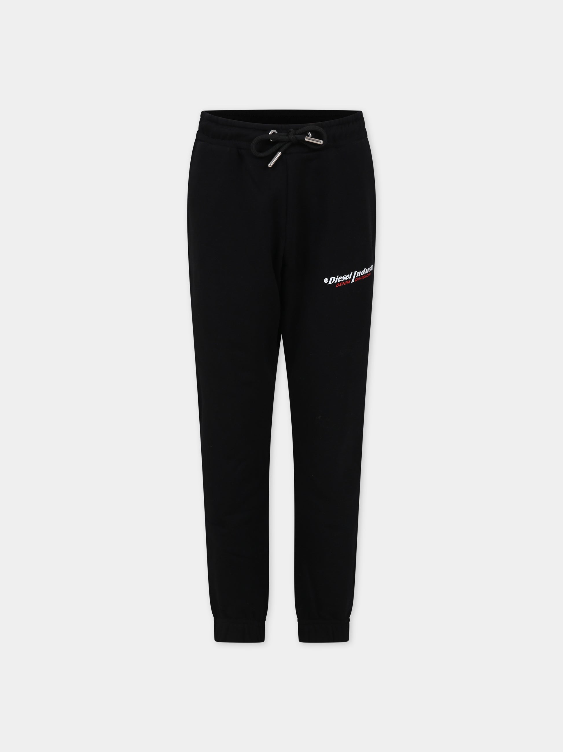 Pantaloni neri per bambino con logo,Diesel,J01095 0IAJH K900