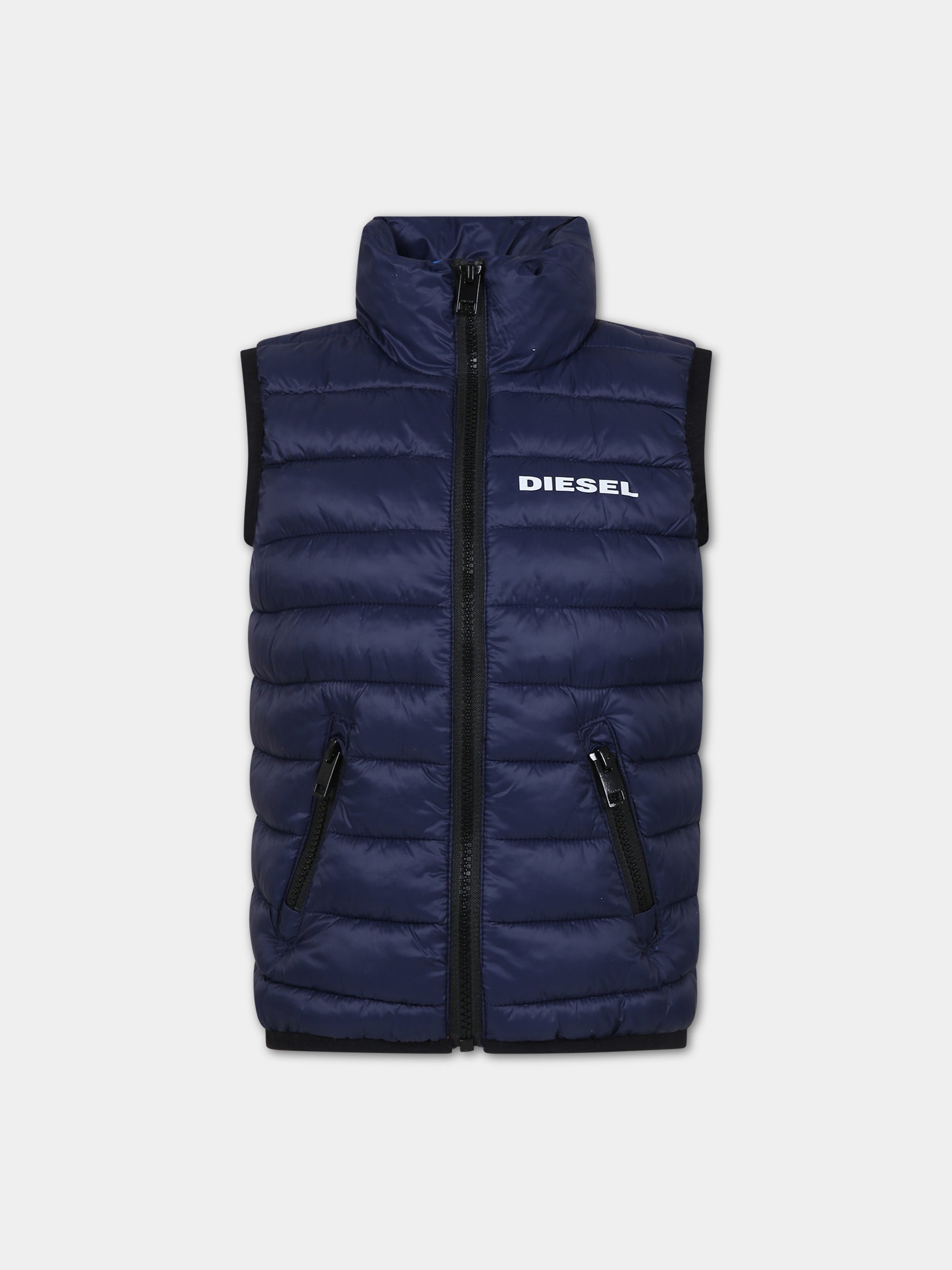 Gilet nero per bambini,Diesel,J01087 KXBDY K8AT