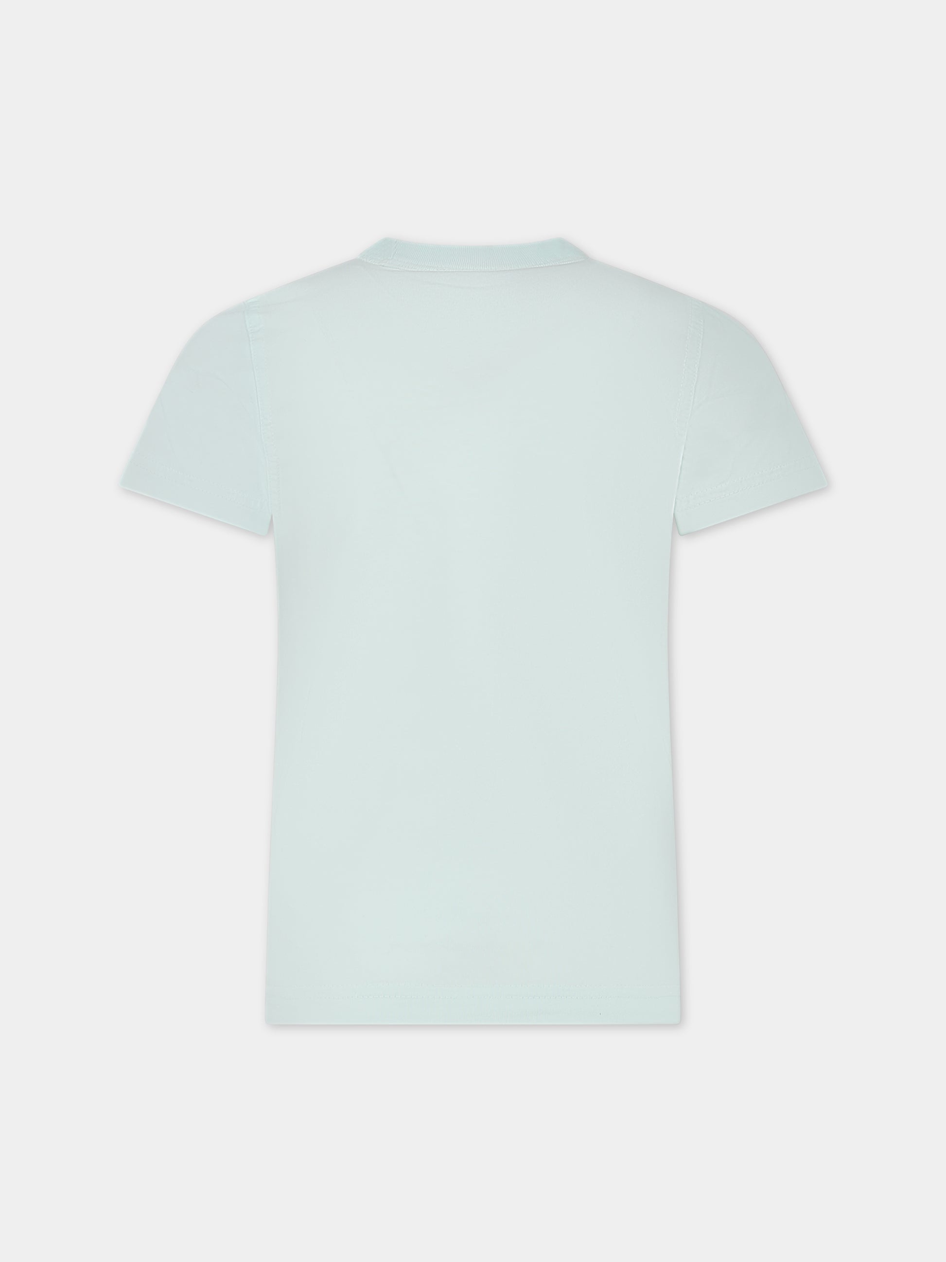 T-shirt verde per bambino con logo,Diesel,J01130 0KFAV K50T