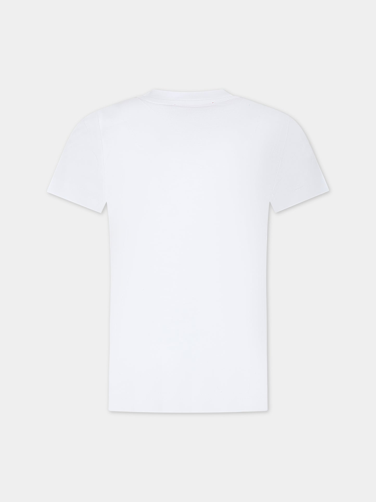 T-shirt bianca per bambino con logo,Diesel,J01132 00YI9 K100