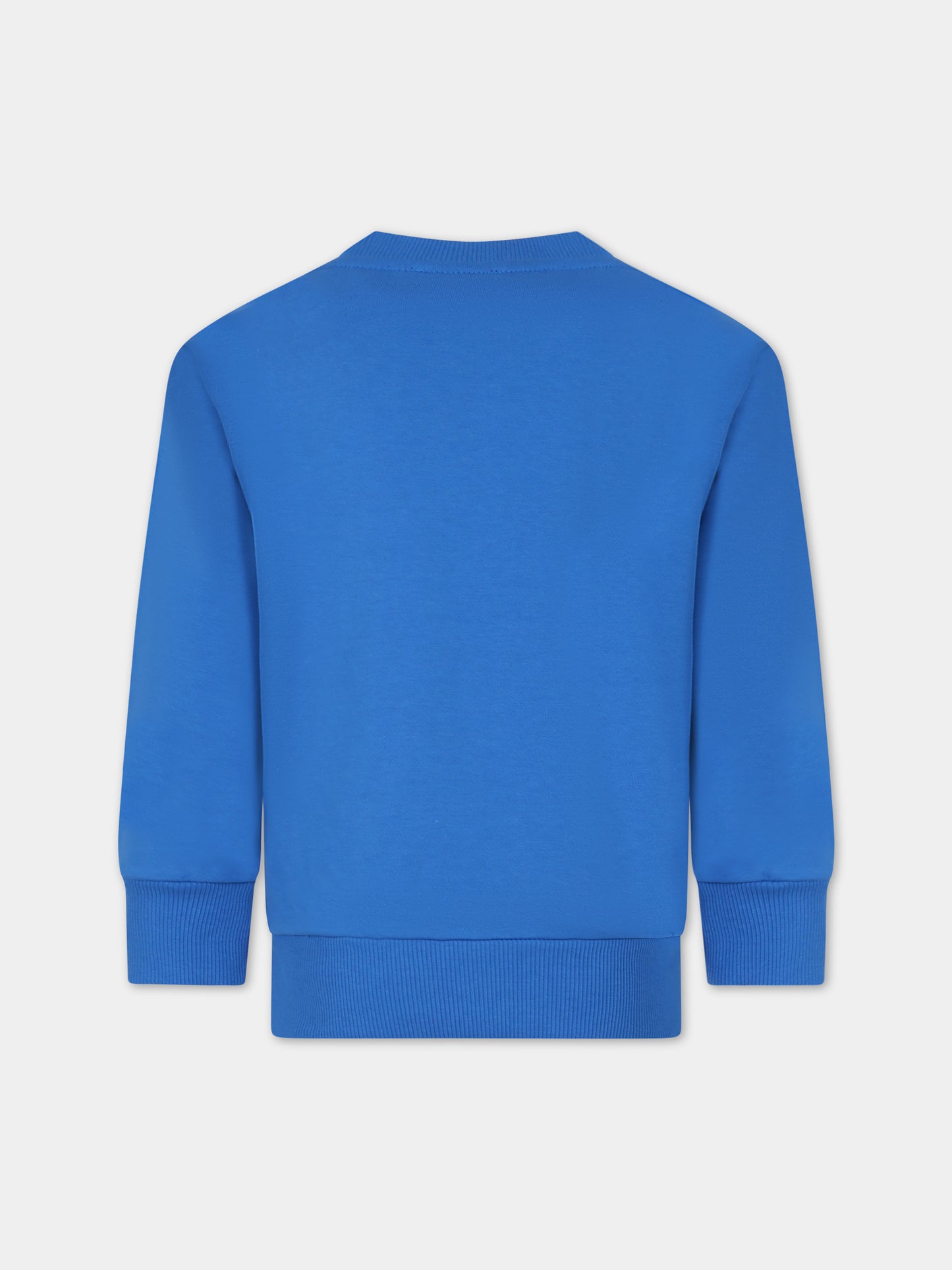 Felpa blu per bambino con stampa logo,Diesel,J01117 0IAJH K80H