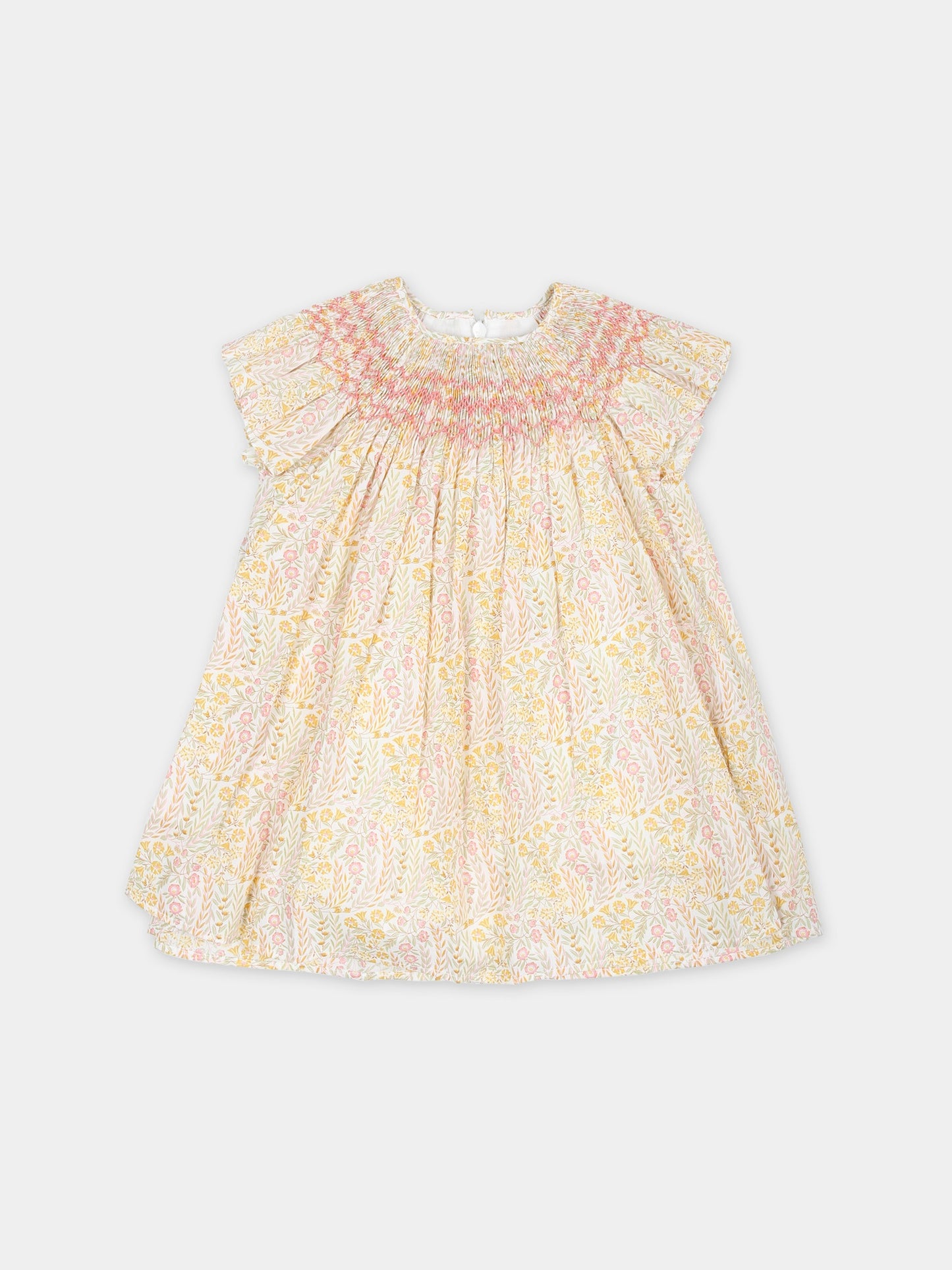 Vestito casual avorio per neonata con tessuto Liberty,Tartine Et Chocolat,TY30001 32