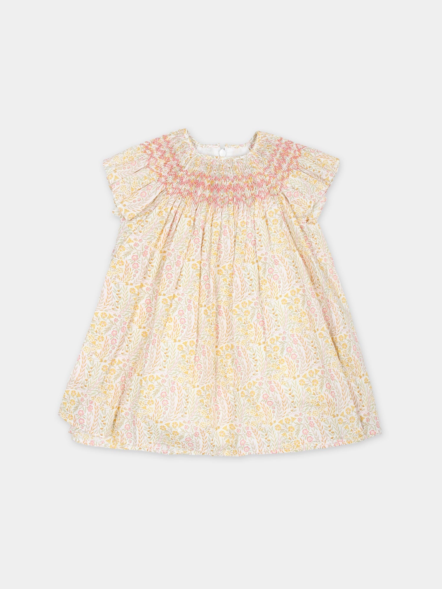 Vestito casual avorio per neonata con tessuto Liberty,Tartine Et Chocolat,TY30001 32