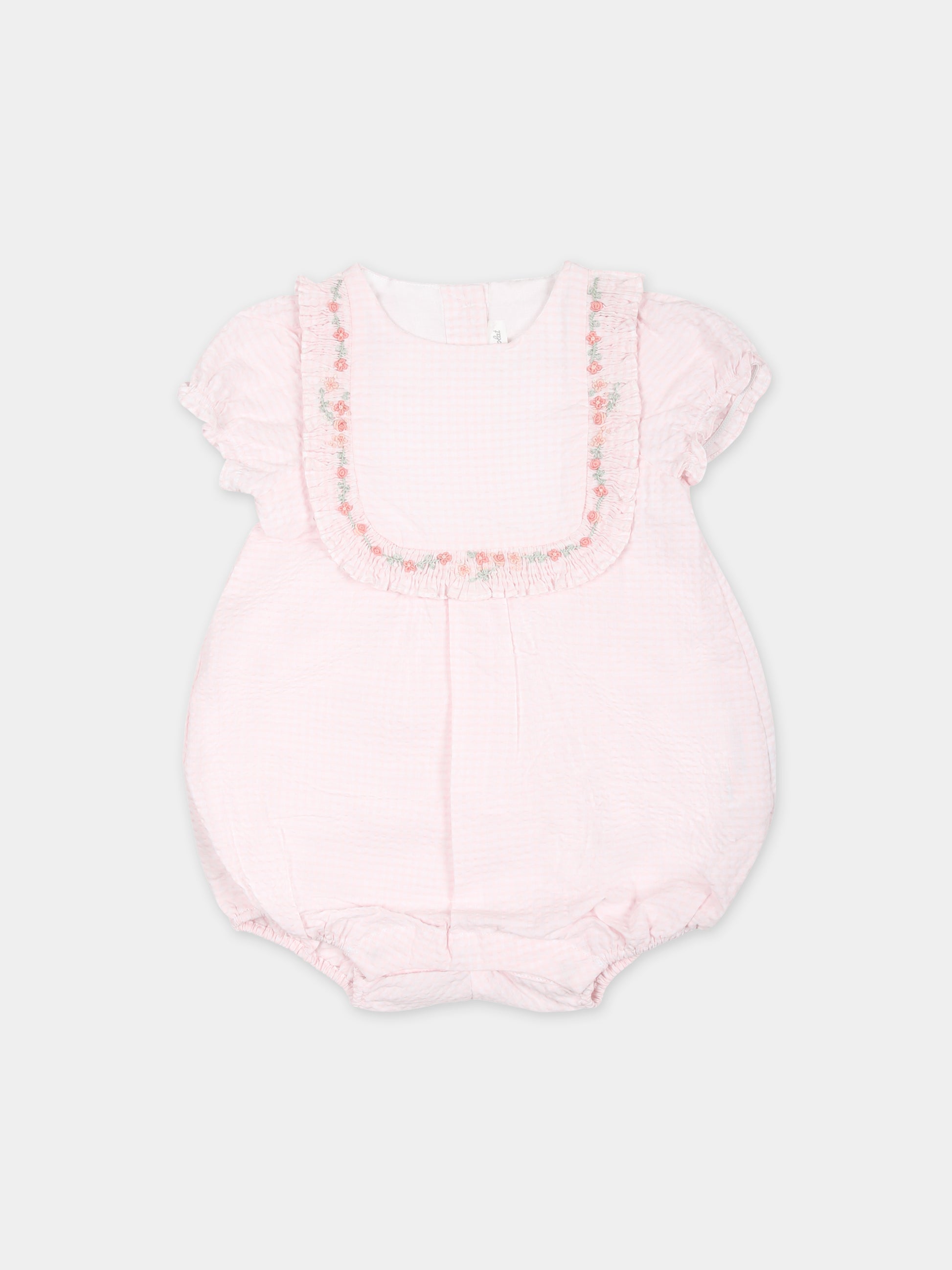 Pagliaccetto rosa per neonata con tessuto Liberty,Tartine Et Chocolat,TY33130 31