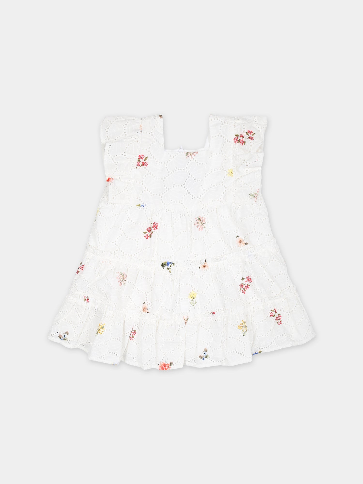 Vestito casual bianco per neonata,Tartine Et Chocolat,TY30061 01