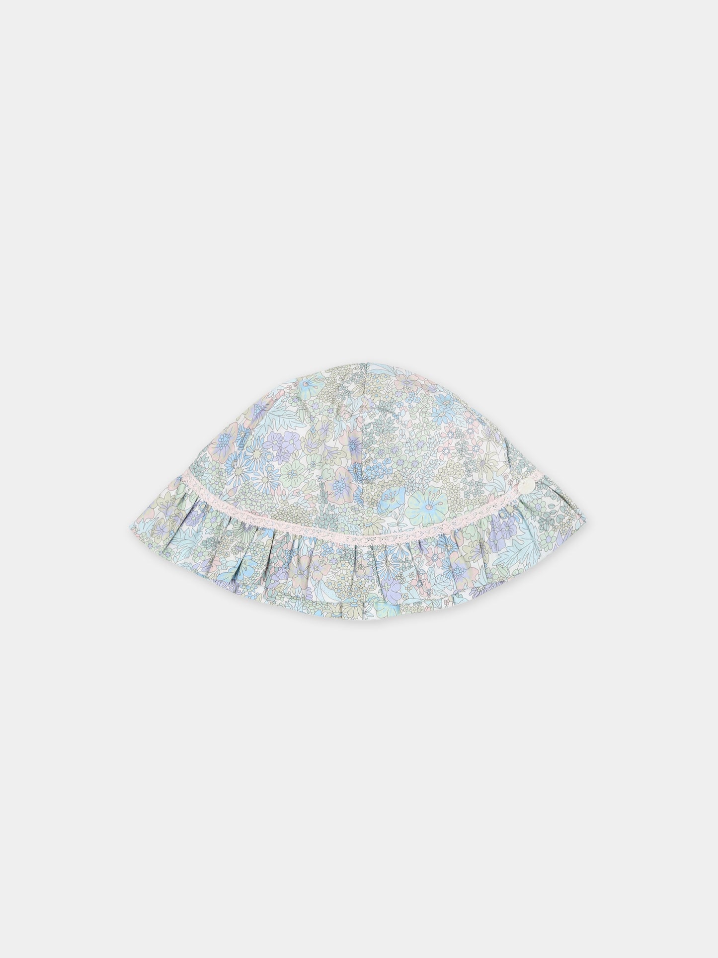 Cloche celeste per neonata con tessuto Liberty,Tartine Et Chocolat,TY90000 50