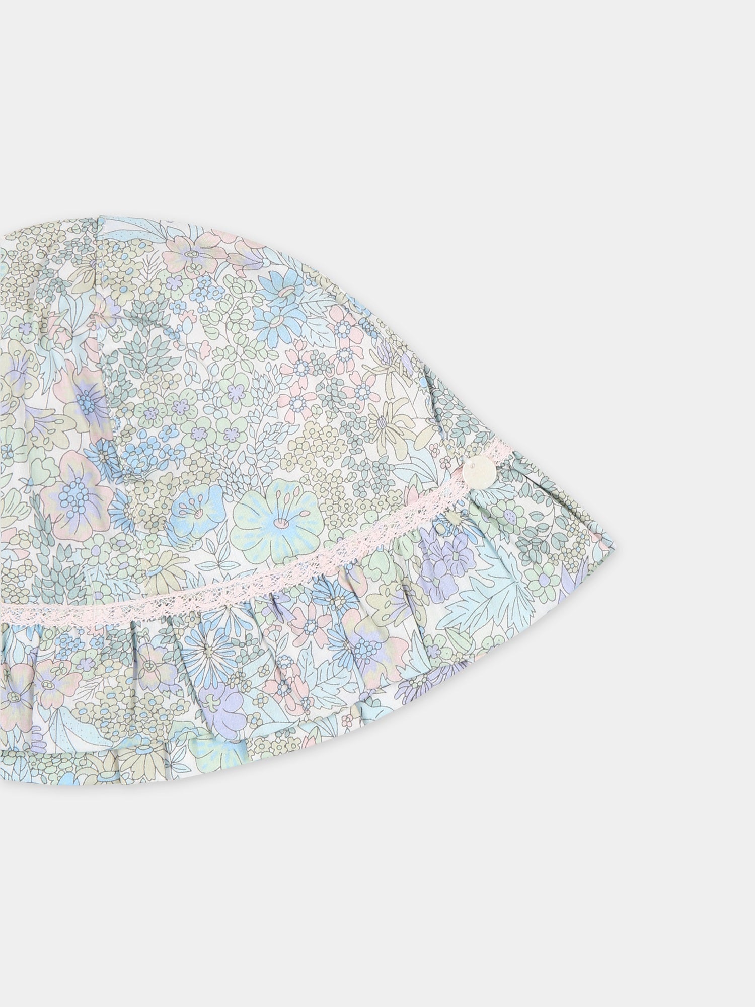 Cloche celeste per neonata con tessuto Liberty,Tartine Et Chocolat,TY90000 50