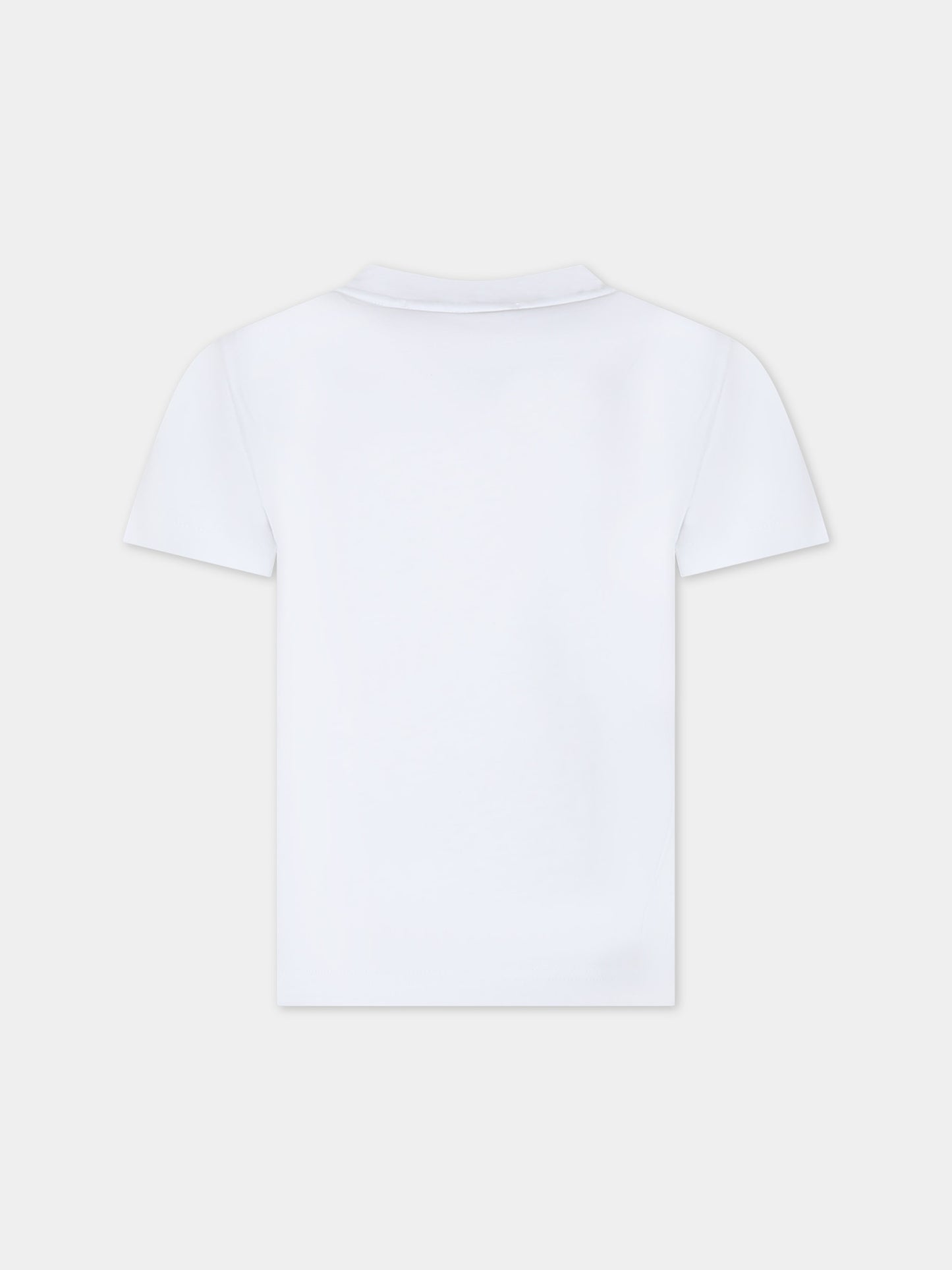 T-shirt bianca per bambina con stampa sirene e stelle,Alessandro Enriquez X Barcellino,112709