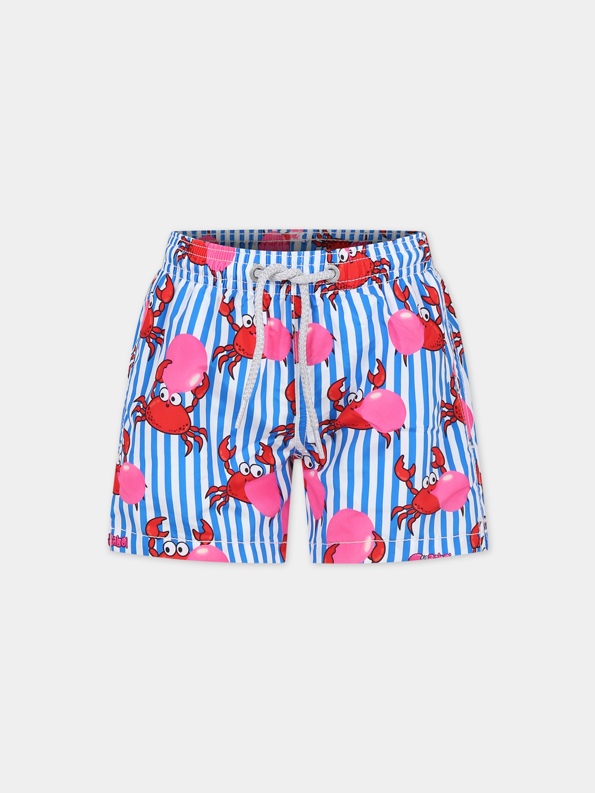 Boxer mare blu per bambino con granchio,Mc2 Saint Barth,JEA0001 02559F