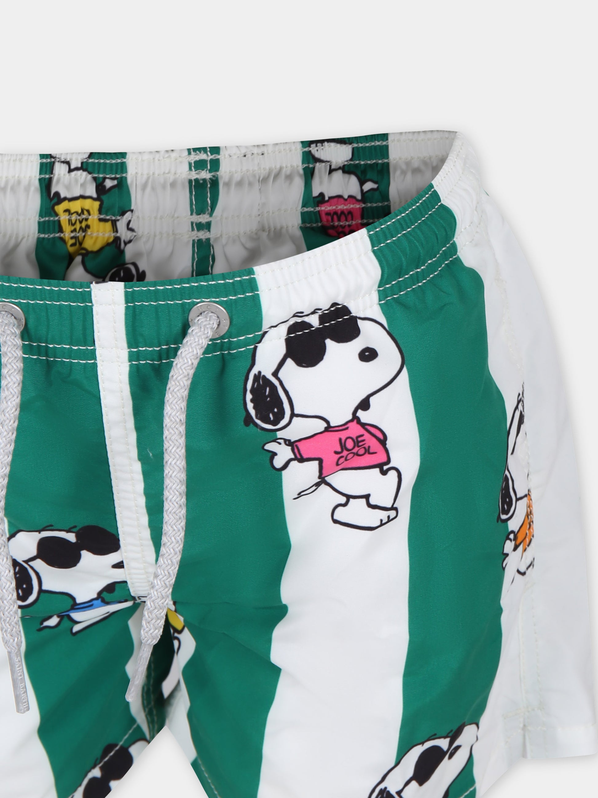 Boxer mare verde per bambino con stampa Snoopy,Mc2 Saint Barth,JEA0001 00590F