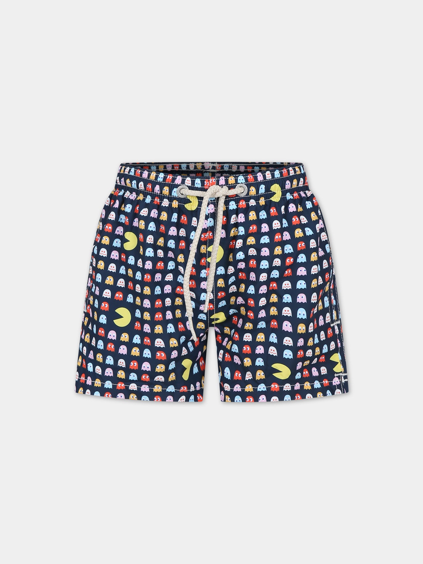 Boxer mare blu per bambino con stampa pac man,Mc2 Saint Barth,JEA0004 02775F