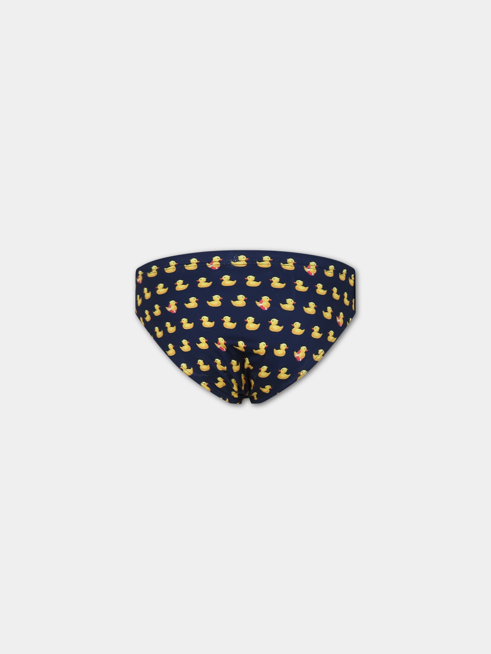 Slip mare blu per bambino con stampa papera,Mc2 Saint Barth,BIL0001 01261F