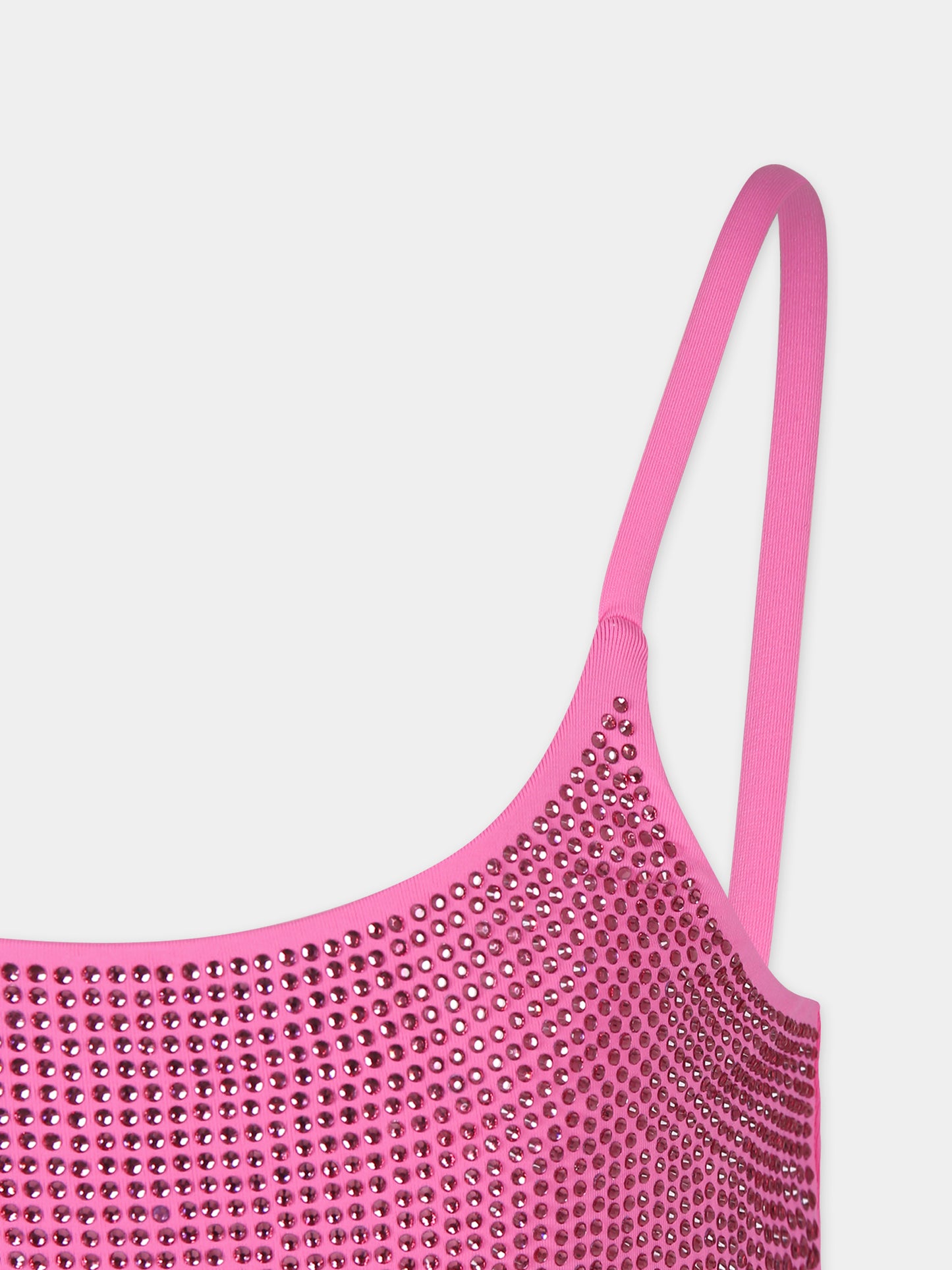 Bikini fucsia per bambina con strass,Mc2 Saint Barth,JAI0001 00990F