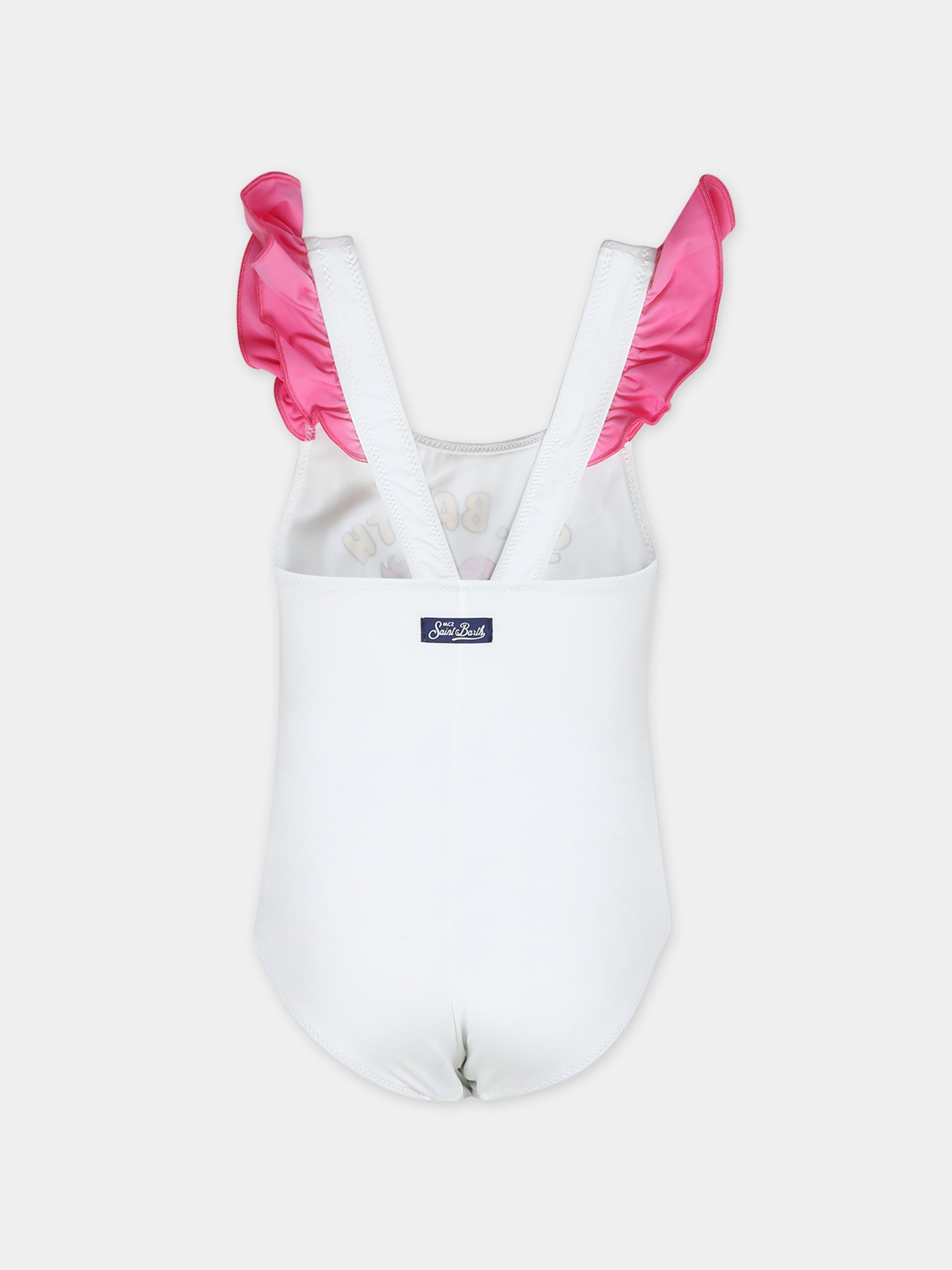 Costume intero bianco per bambina con stampa My Little Pony,Mc2 Saint Barth,CARO001 01928F