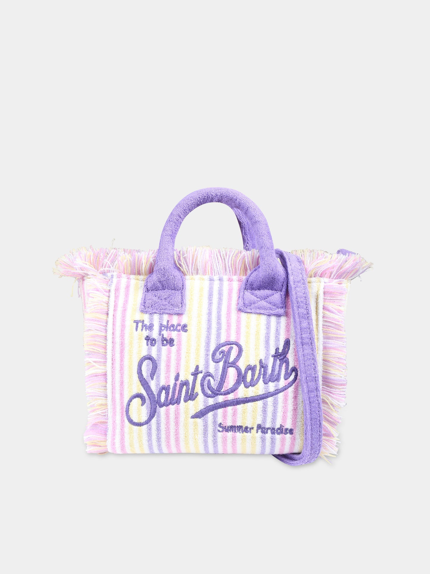 Borsa mare viola per bambina con logo,Mc2 Saint Barth,VAMI003 00190F