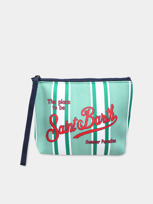Pochette verde per bambini con logo,Mc2 Saint Barth,ALIN001 00674F