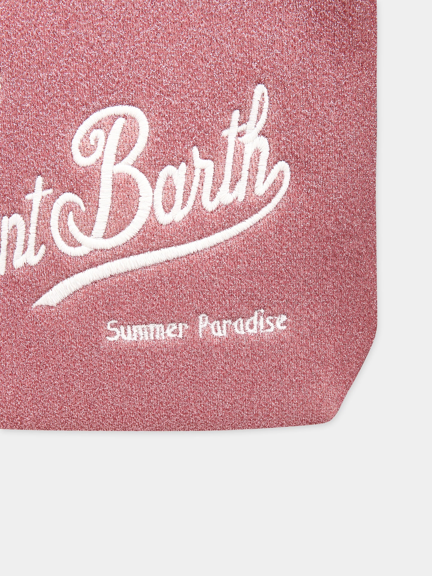 Pochette rosa per bambina con logo e lurex,Mc2 Saint Barth,ALIN001 02816F