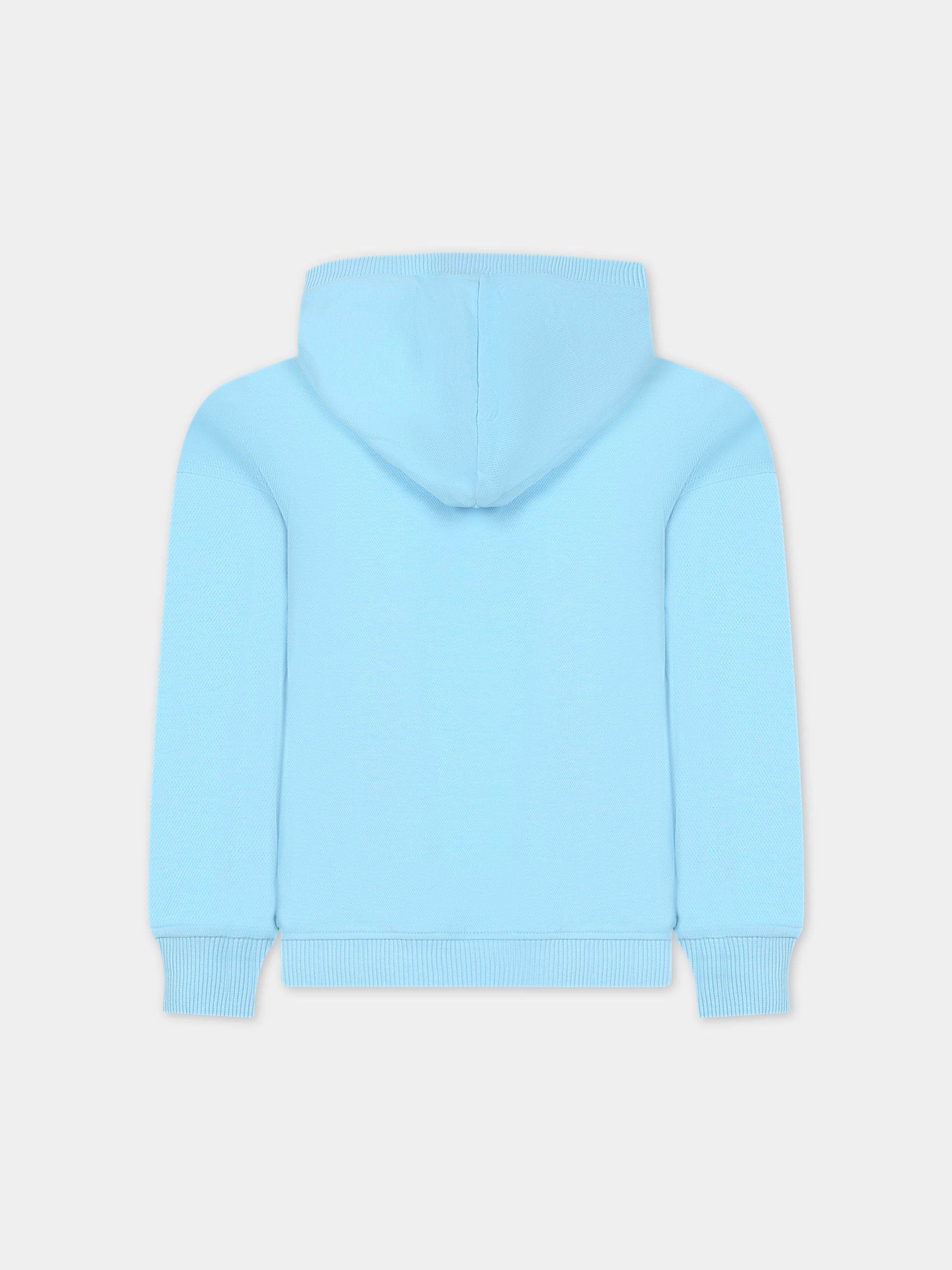 Felpa celeste per bambino con Teddy Bears,Moschino Kids,HUF07B LCA34 41020