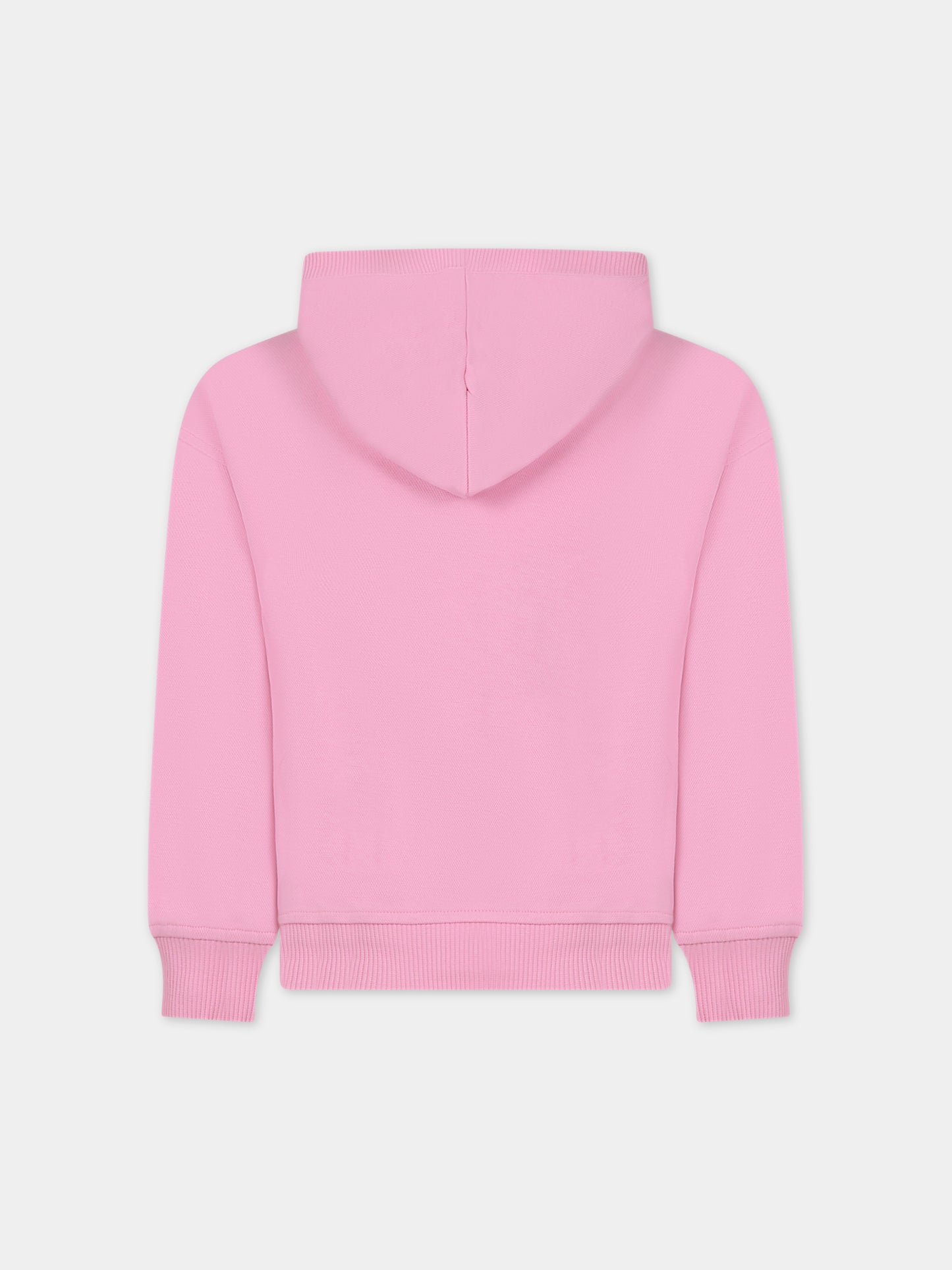 Felpa rosa per bambina con stampa Teddy Bears,Moschino Kids,HUF07B LCA34 51473