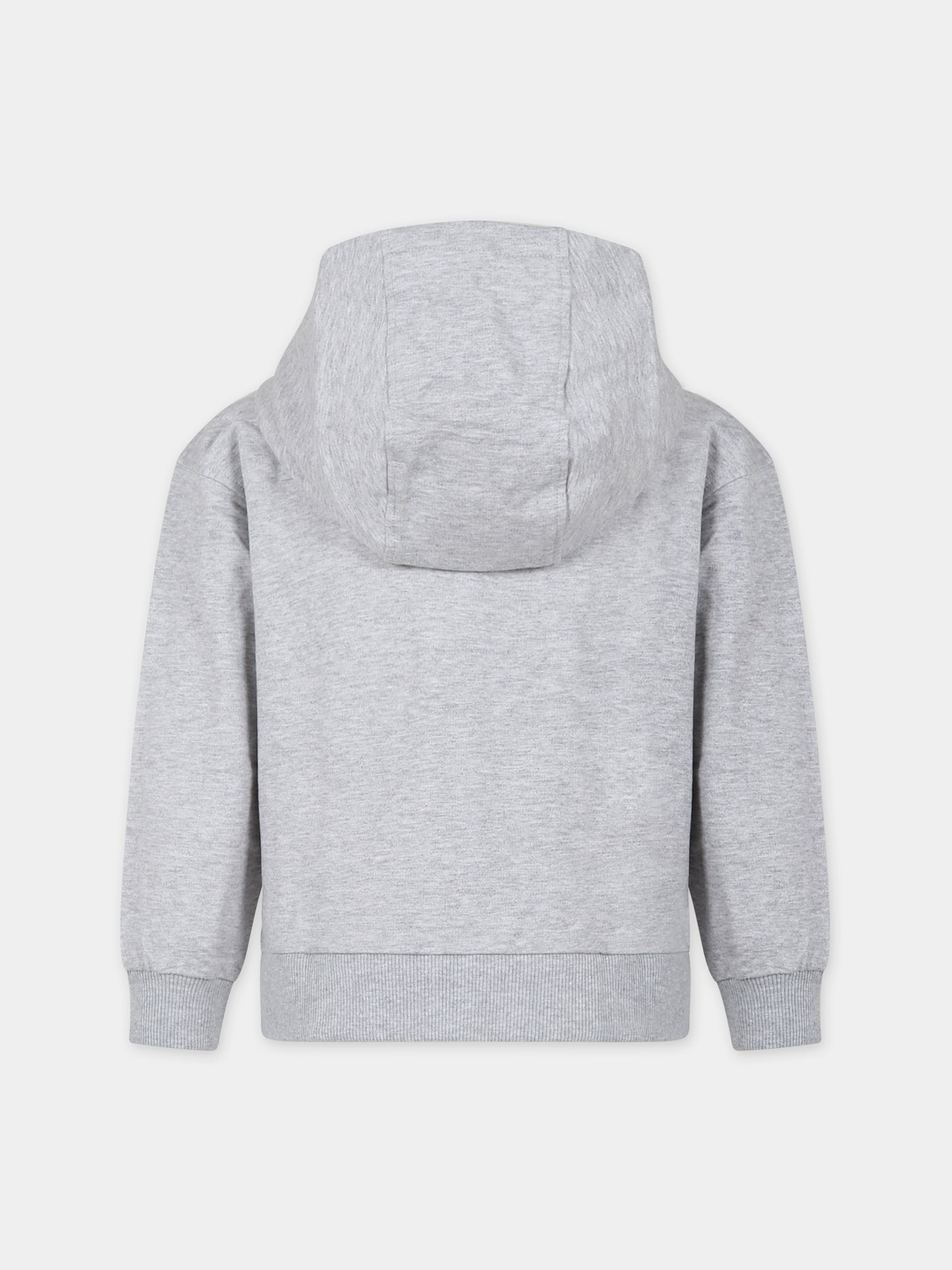 Felpa grigia per bambini con Teddy Bear e logo,Moschino Kids,HUF07F LCA19 60926