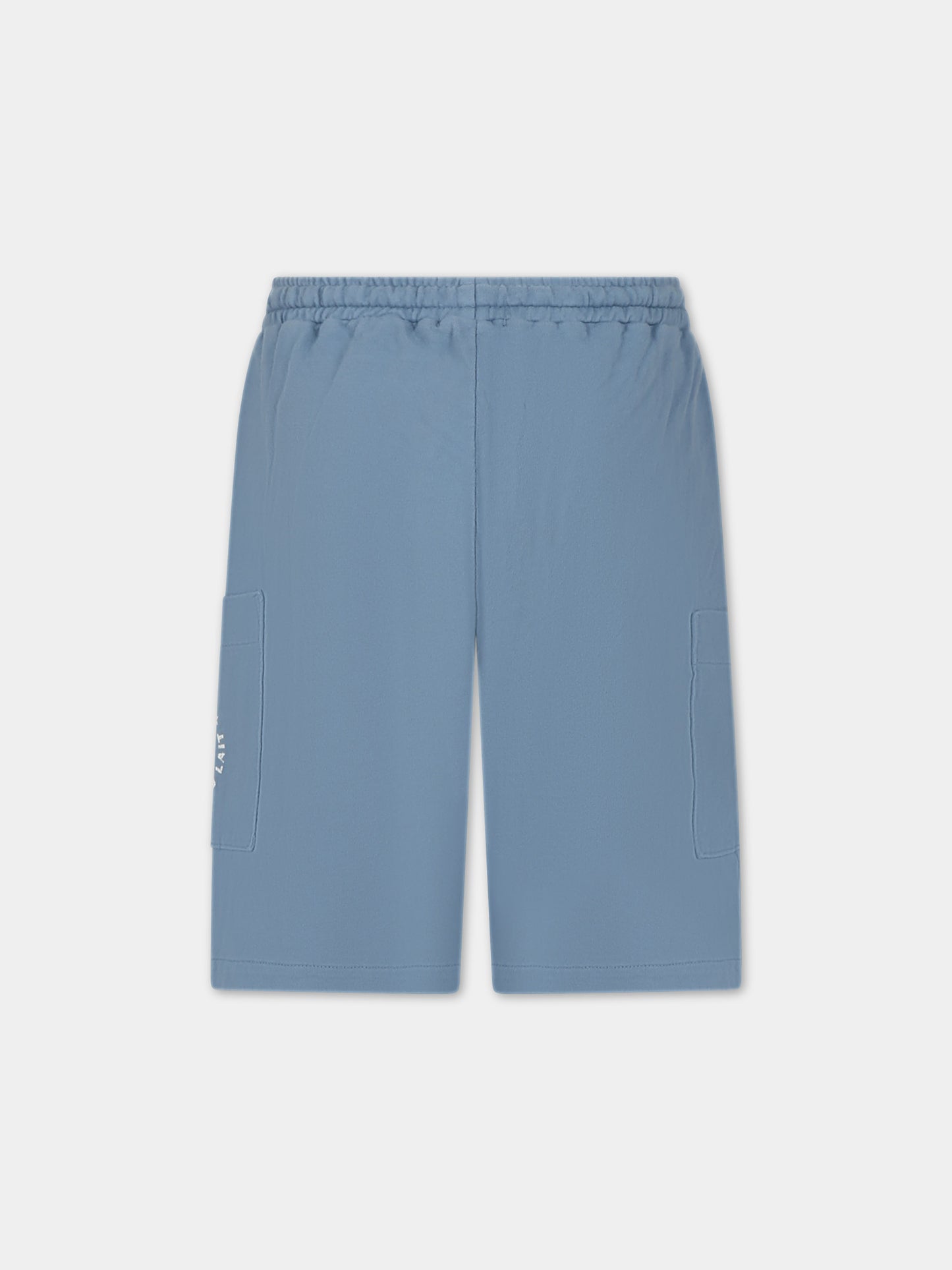 Shorts celesti per bambini con logo,Coco Au Lait,16COCO S012