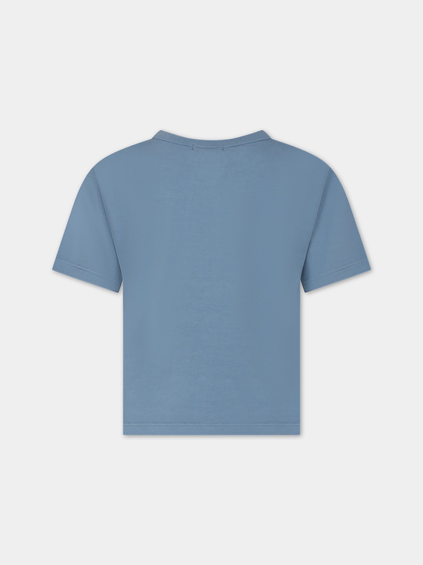 T-shirt celeste per bambini con logo,Coco Au Lait,16COCO S044