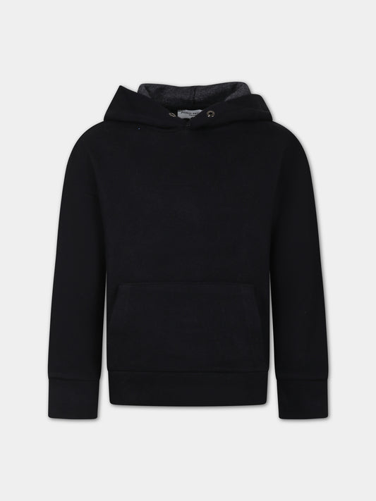 Felpa nera per bambino,Paolo Pecora,PP3169 NERO