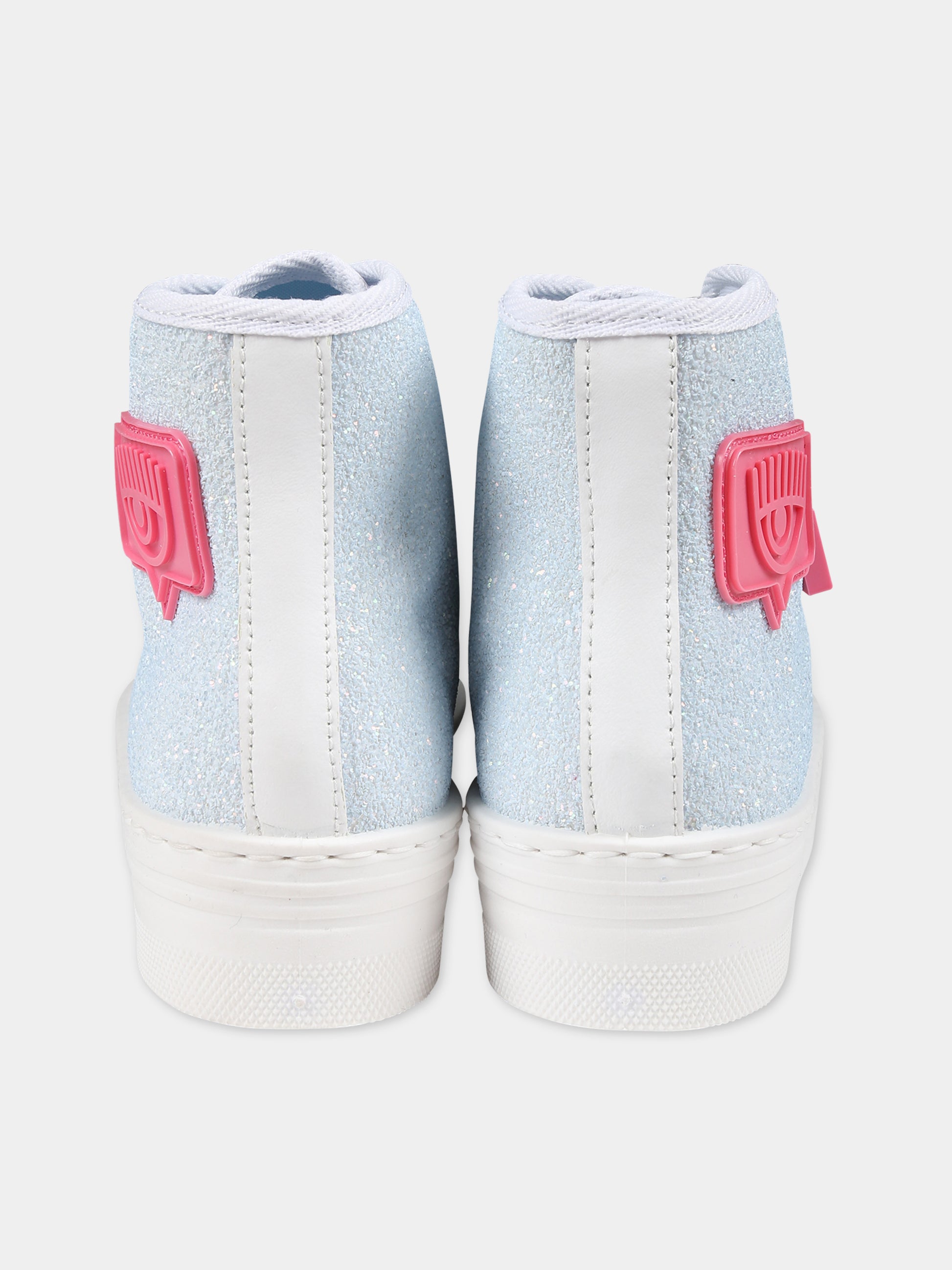 Sneakers celesti per bambina con occhiolino,Chiara Ferragni Collection,CFB070-017