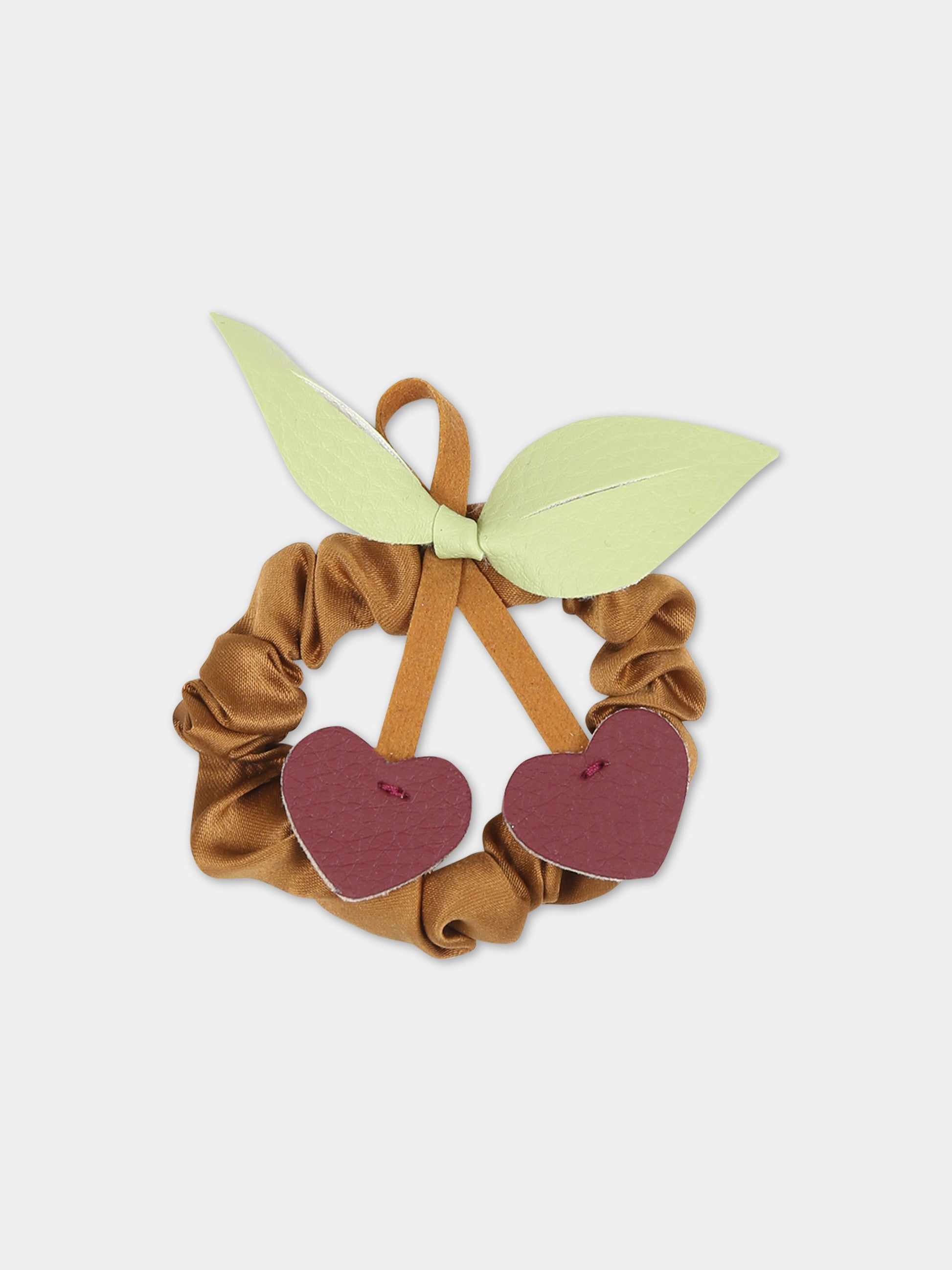 Elastico viola per bambina con ciliegie,Illy Trilly,FRUIT CHERRIES SCRUNCHY